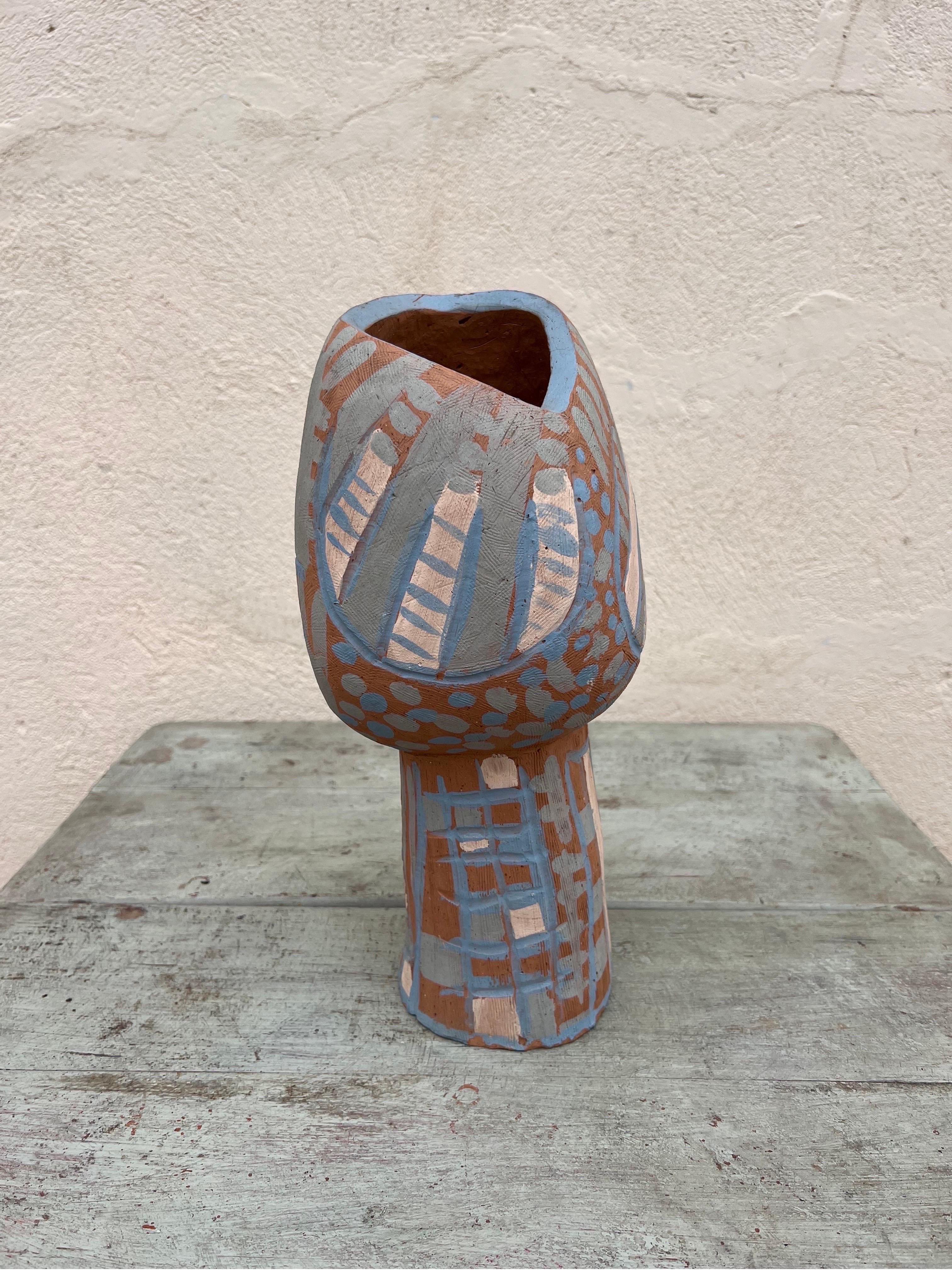 Organico moderno Ueda Satoko Scultura astratta in argilla, Brasile 1991 in vendita