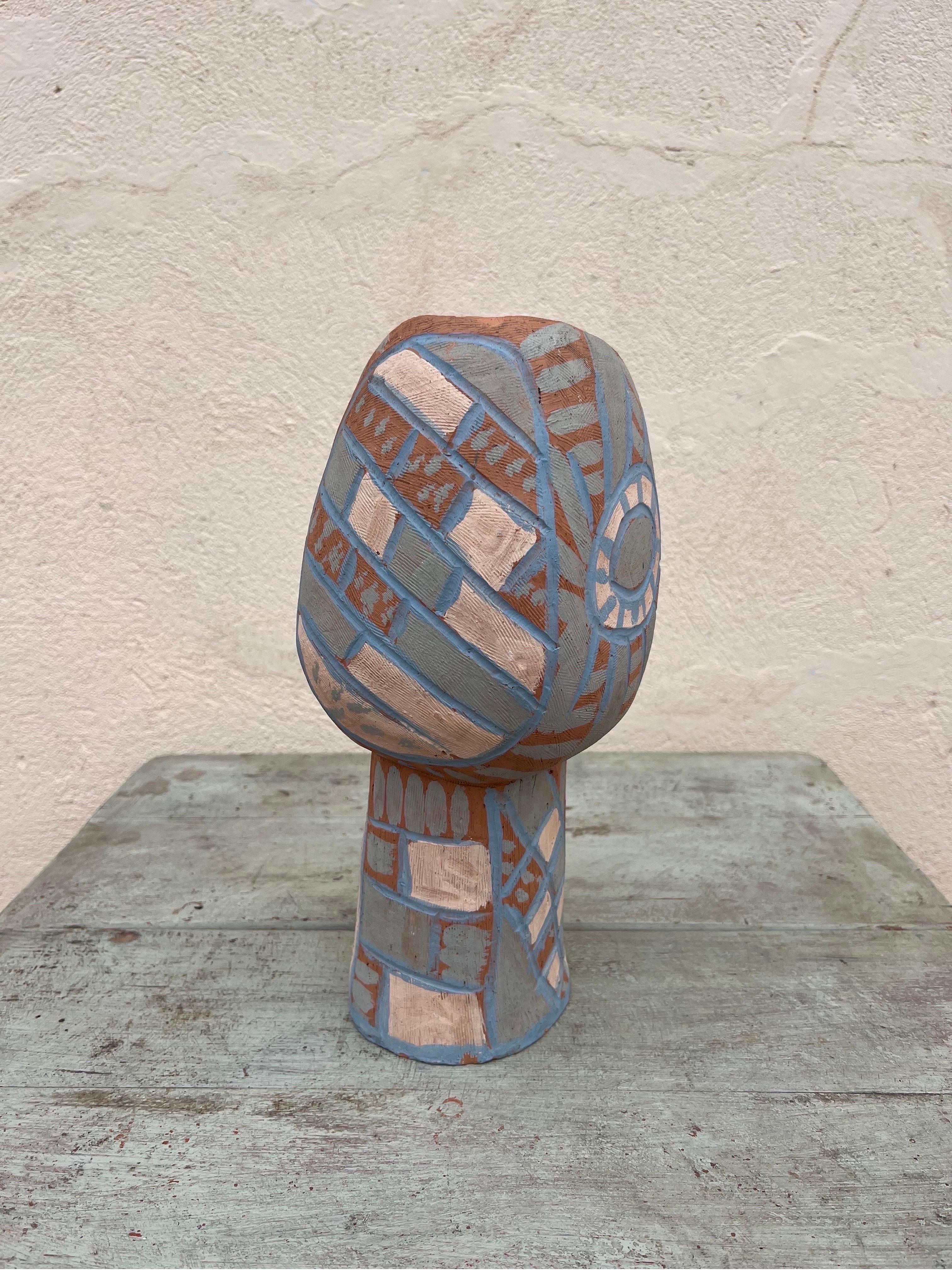 Ueda Satoko Abstract Clay Sculpture, Brazil 1991 In Good Condition For Sale In Miami, FL