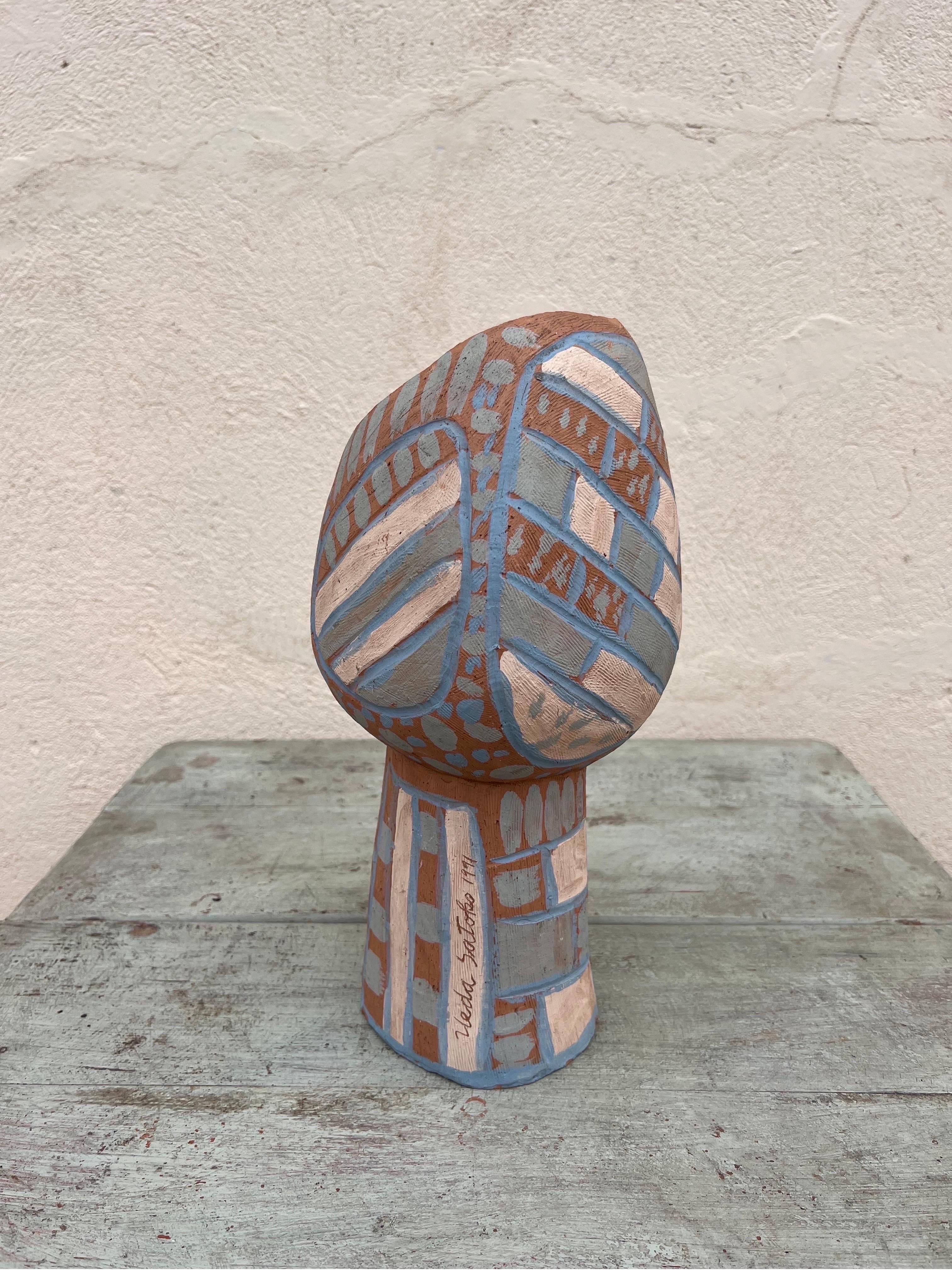 XX secolo Ueda Satoko Scultura astratta in argilla, Brasile 1991 in vendita