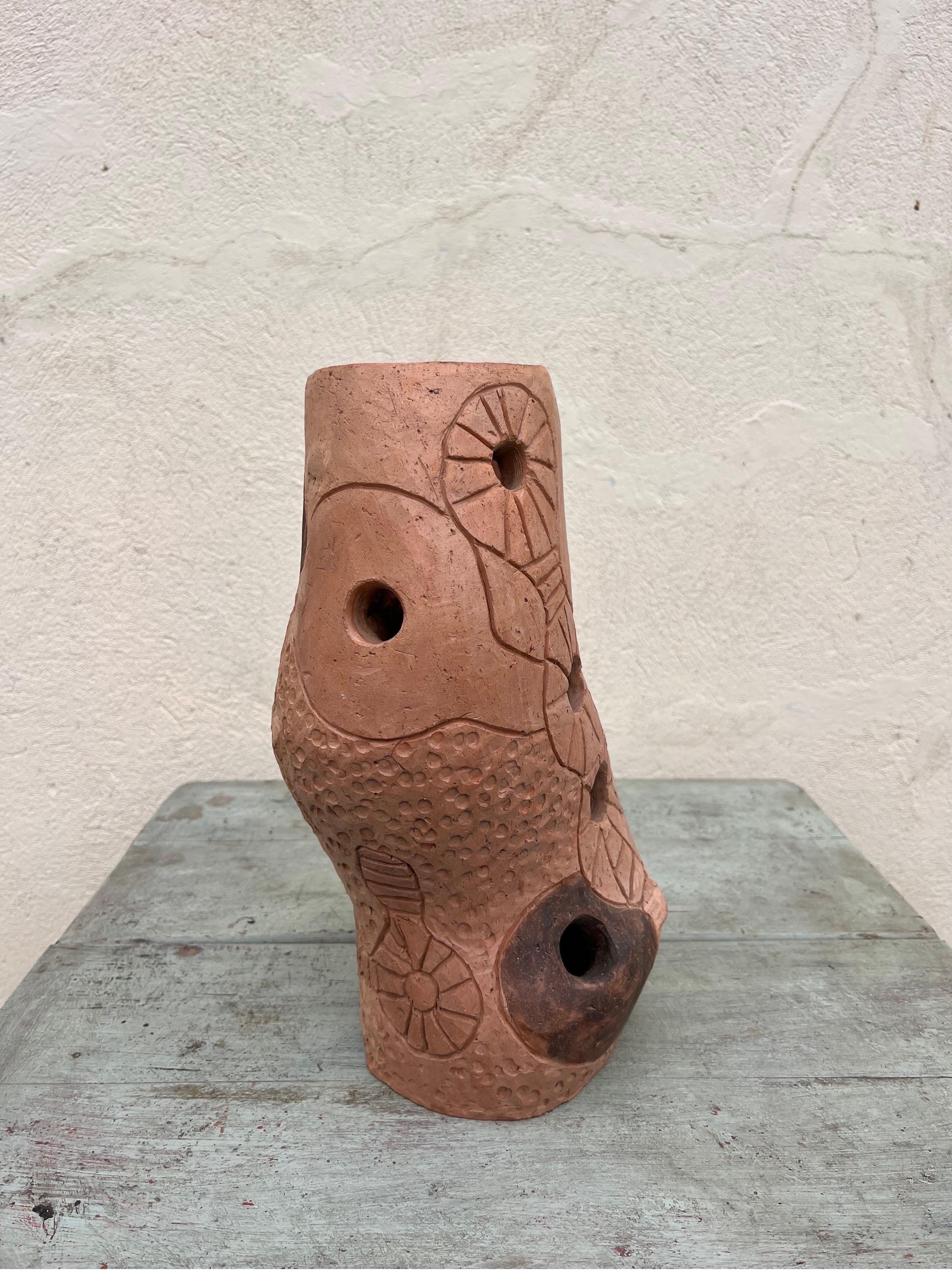 20th Century Ueda Satoko Clay Sculpture, Brazil, 1991 For Sale