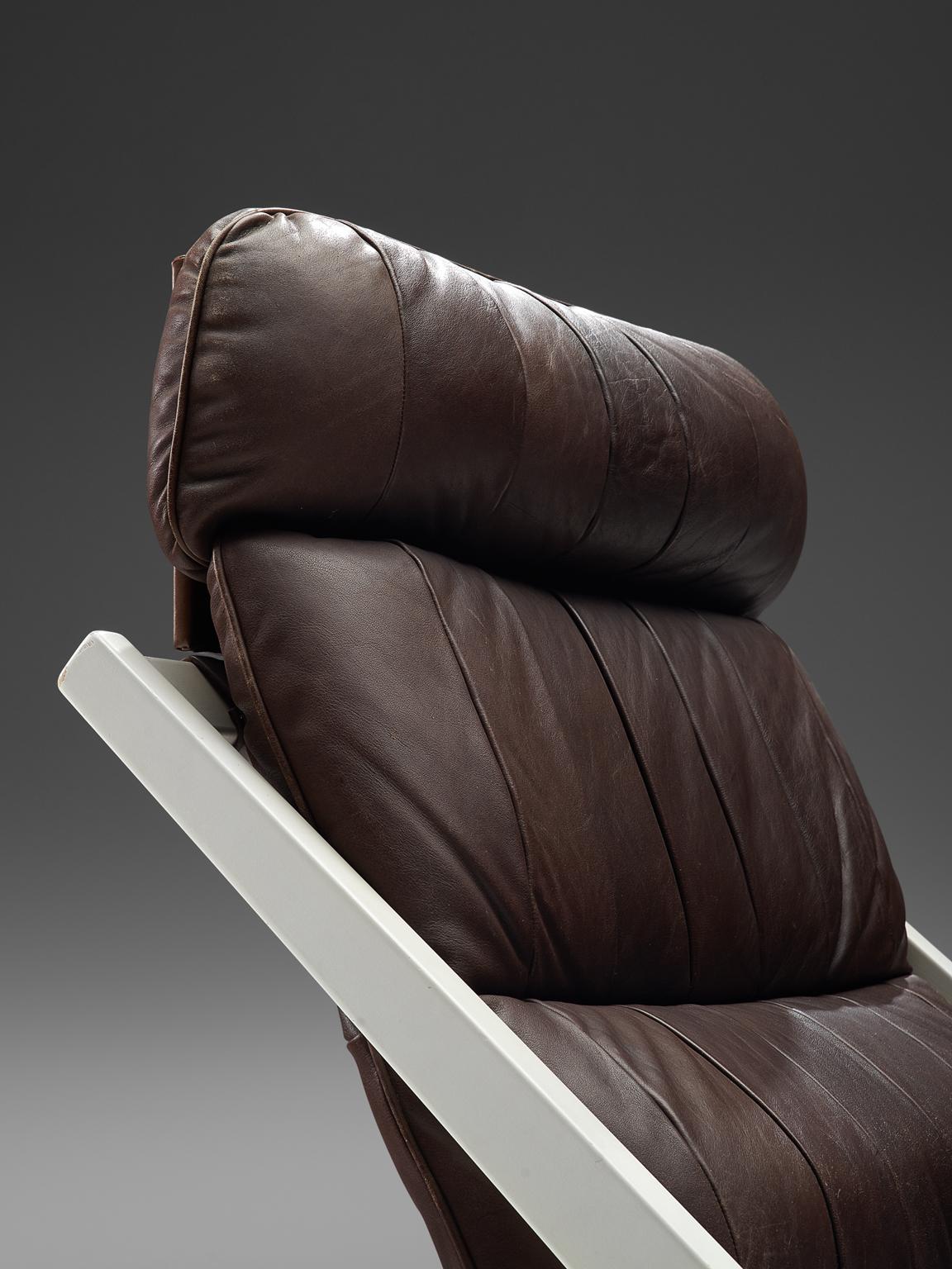 Ueli Berger Dark Brown Leather Lounge Chair for De Sede In Good Condition In Waalwijk, NL