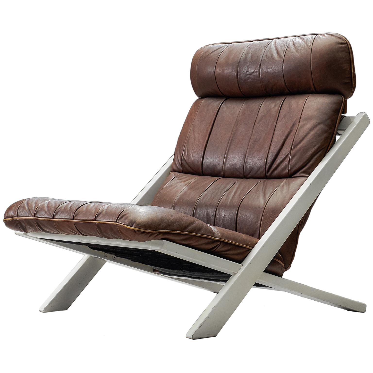 Ueli Berger Dark Brown Leather Lounge Chair for De Sede