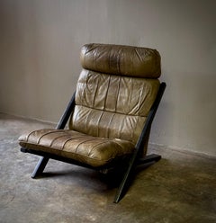 Ueli Berger for De Sede Leather Upholstered Lounge Chair #DS-80