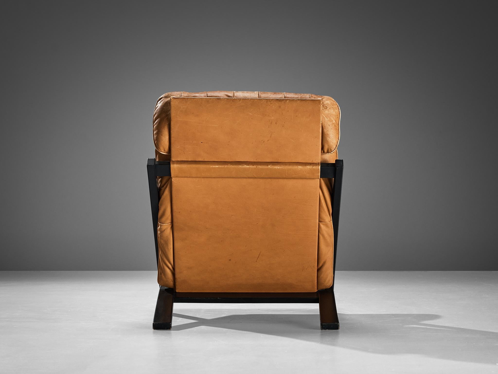 Ueli Berger for De Sede Lounge Chair in Cognac Leather For Sale 1