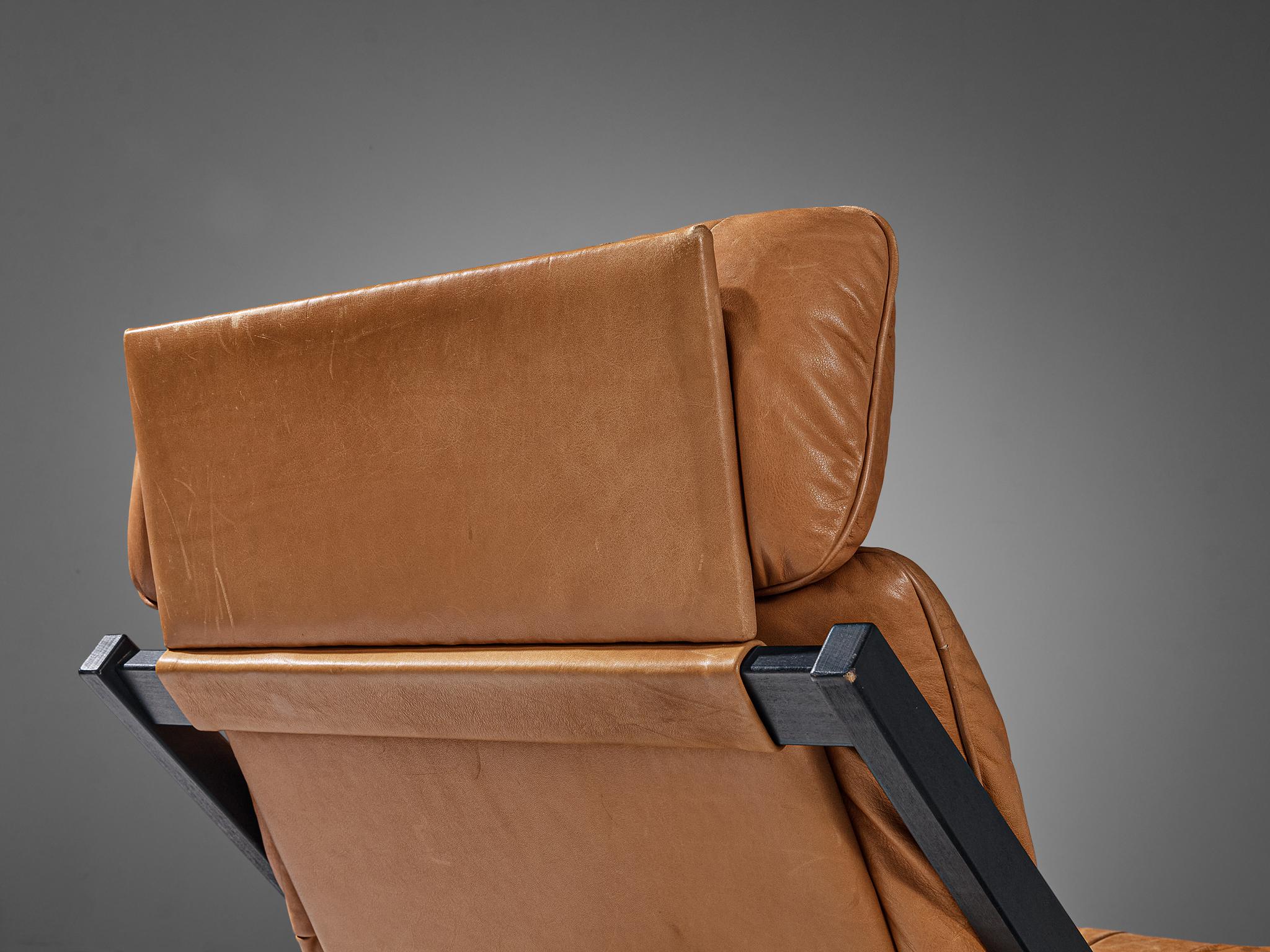 Ueli Berger for De Sede Lounge Chair in Cognac Leather For Sale 2