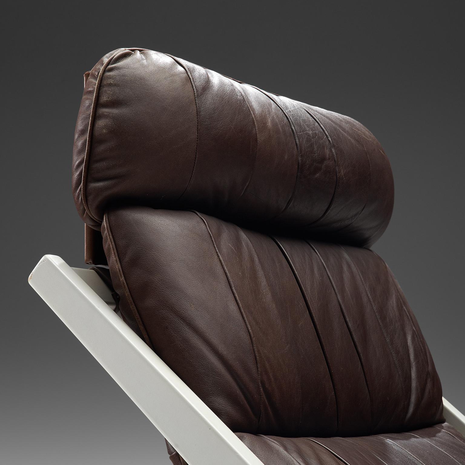 Ueli Berger Lounge Chair for De Sede in Dark Brown Leather In Good Condition In Waalwijk, NL