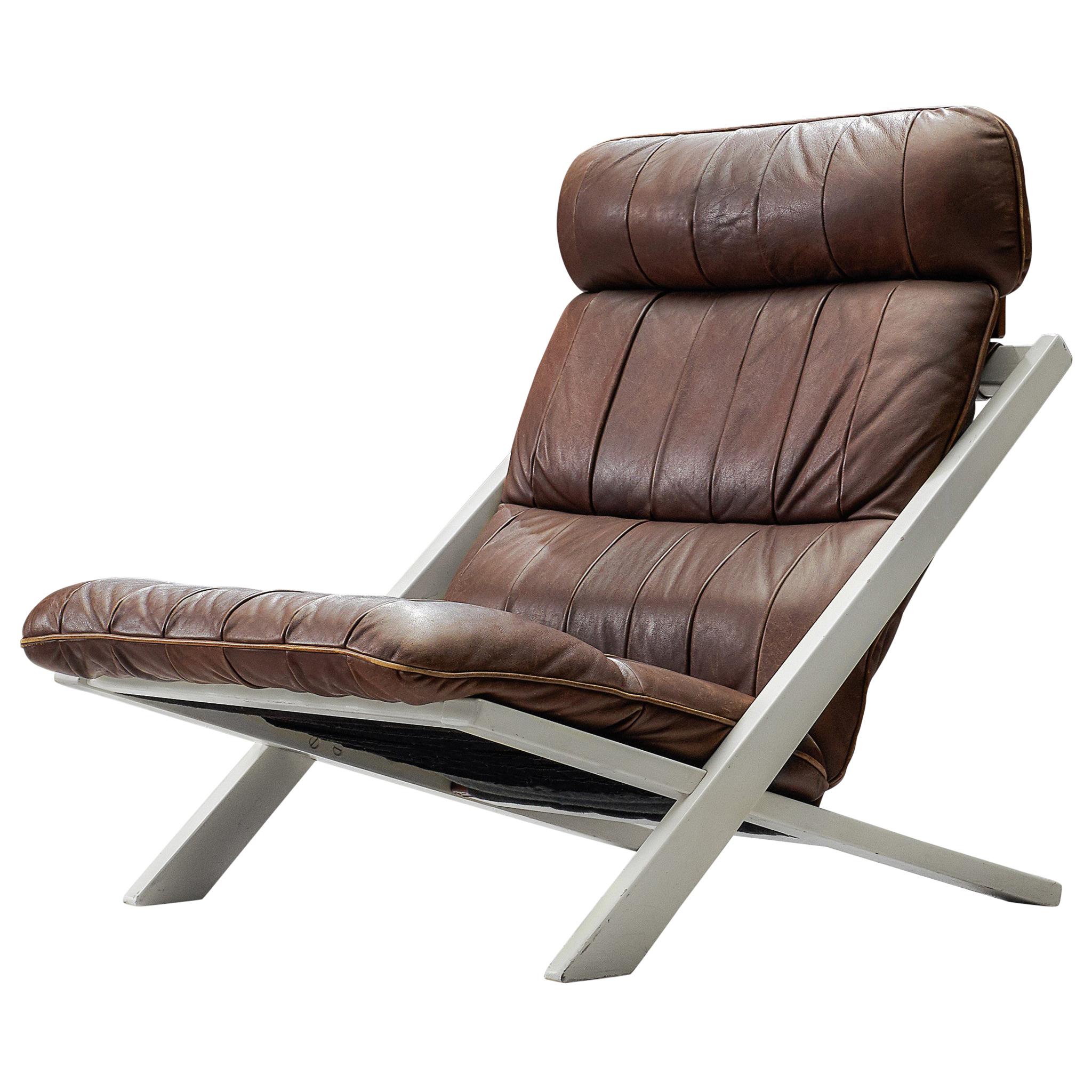 Ueli Berger Lounge Chair for De Sede in Dark Brown Leather