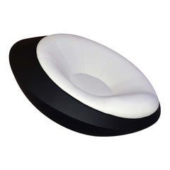 U.F.O. Black and White Round Armchair