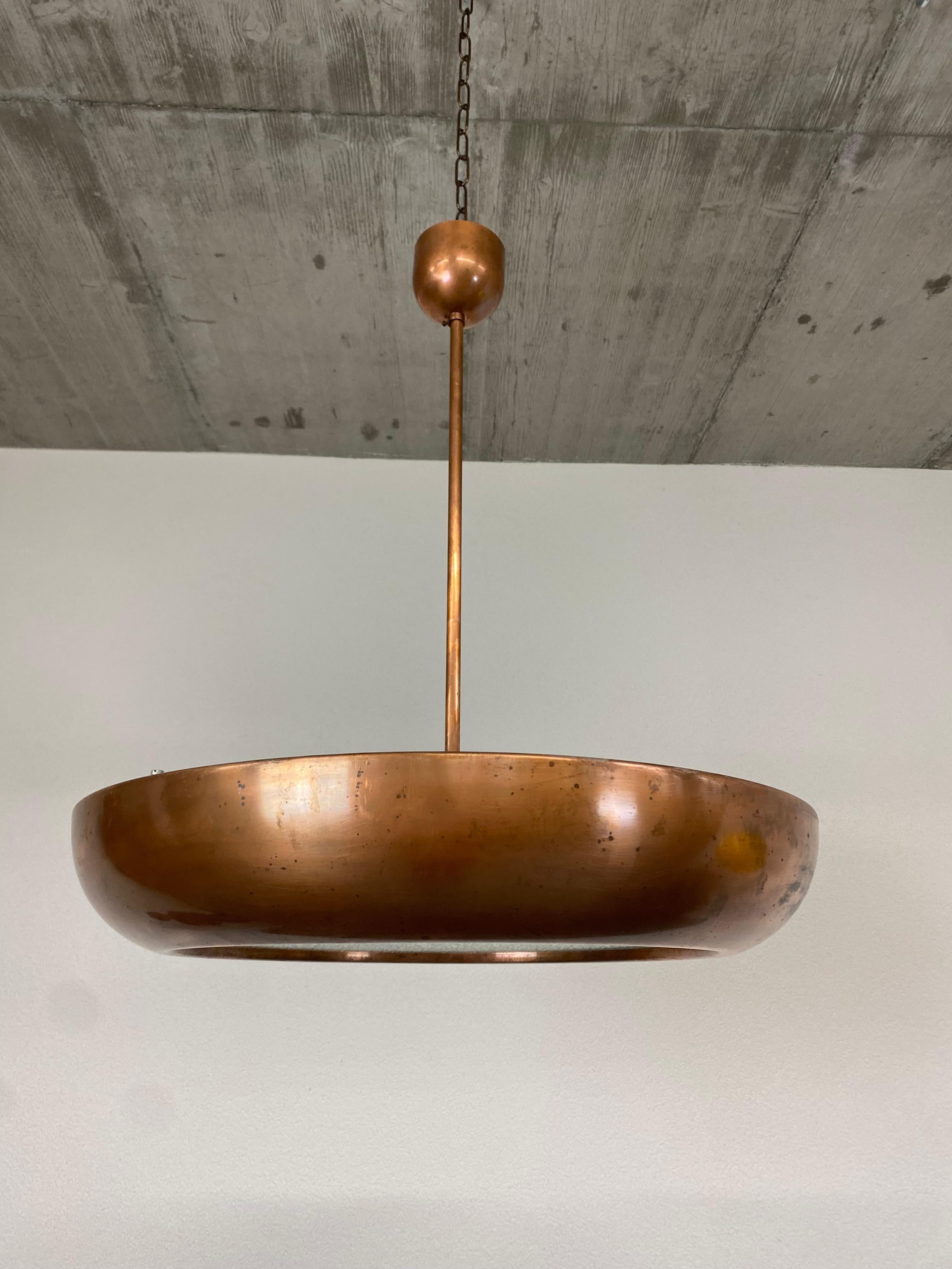UFO chandelier type 1108 by Josef Hurka for Napako in original condition with signs of use.