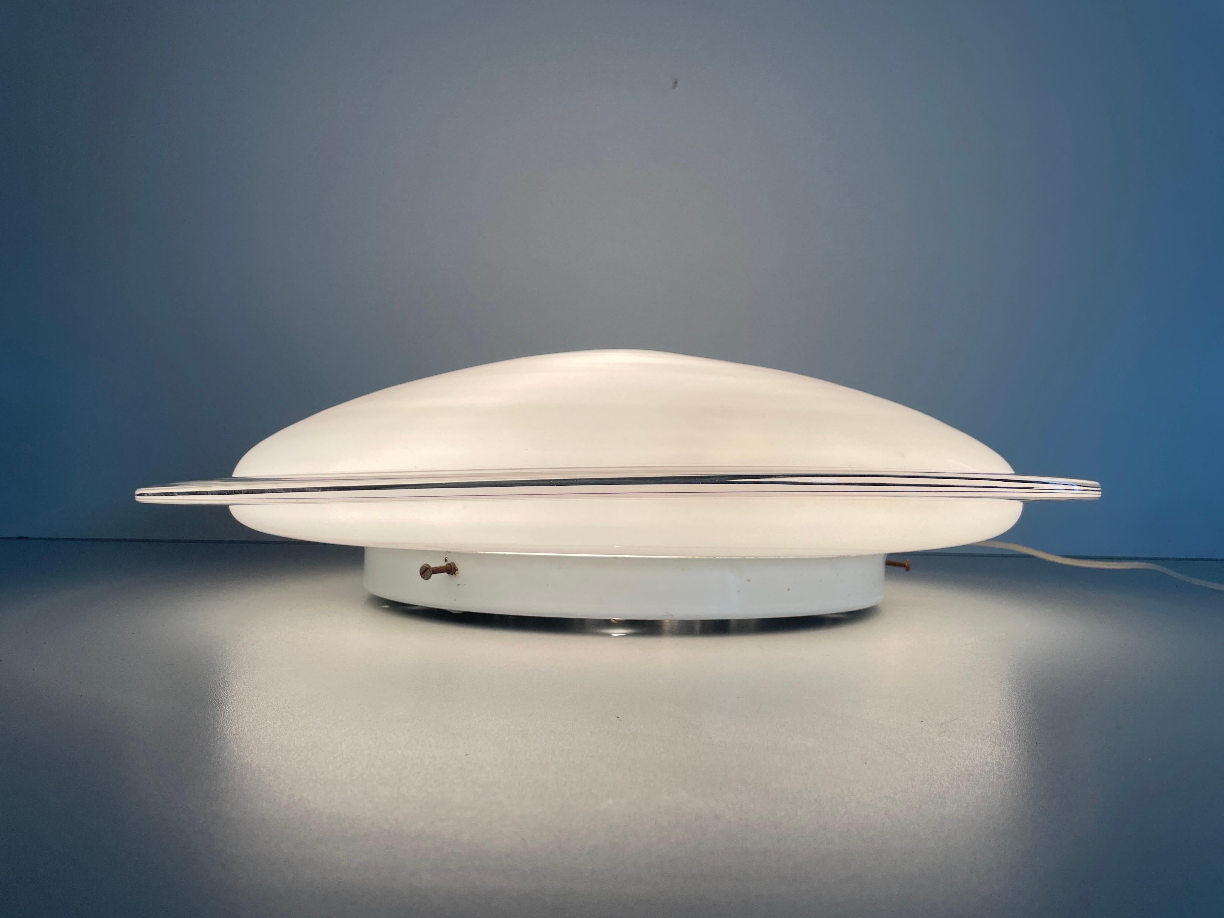 Ufo Design Full Glass XL Flush Mount Ceiling Lamp by Magia Luce, 1970s For Sale 8