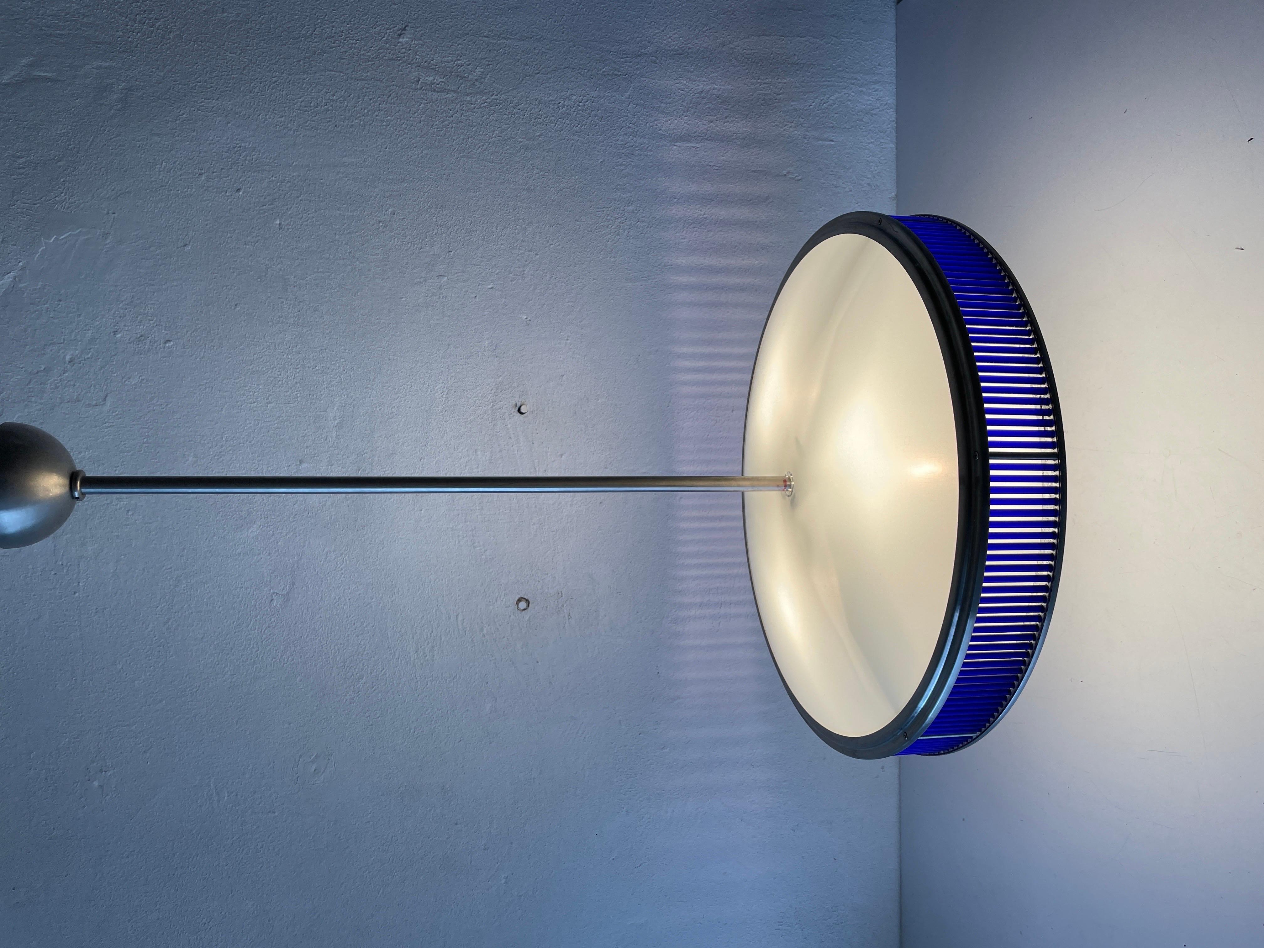 Ufo Design Glass & Blue Glass Ceiling Lamp by Gunther Lambert, Germany, 1970s For Sale 6