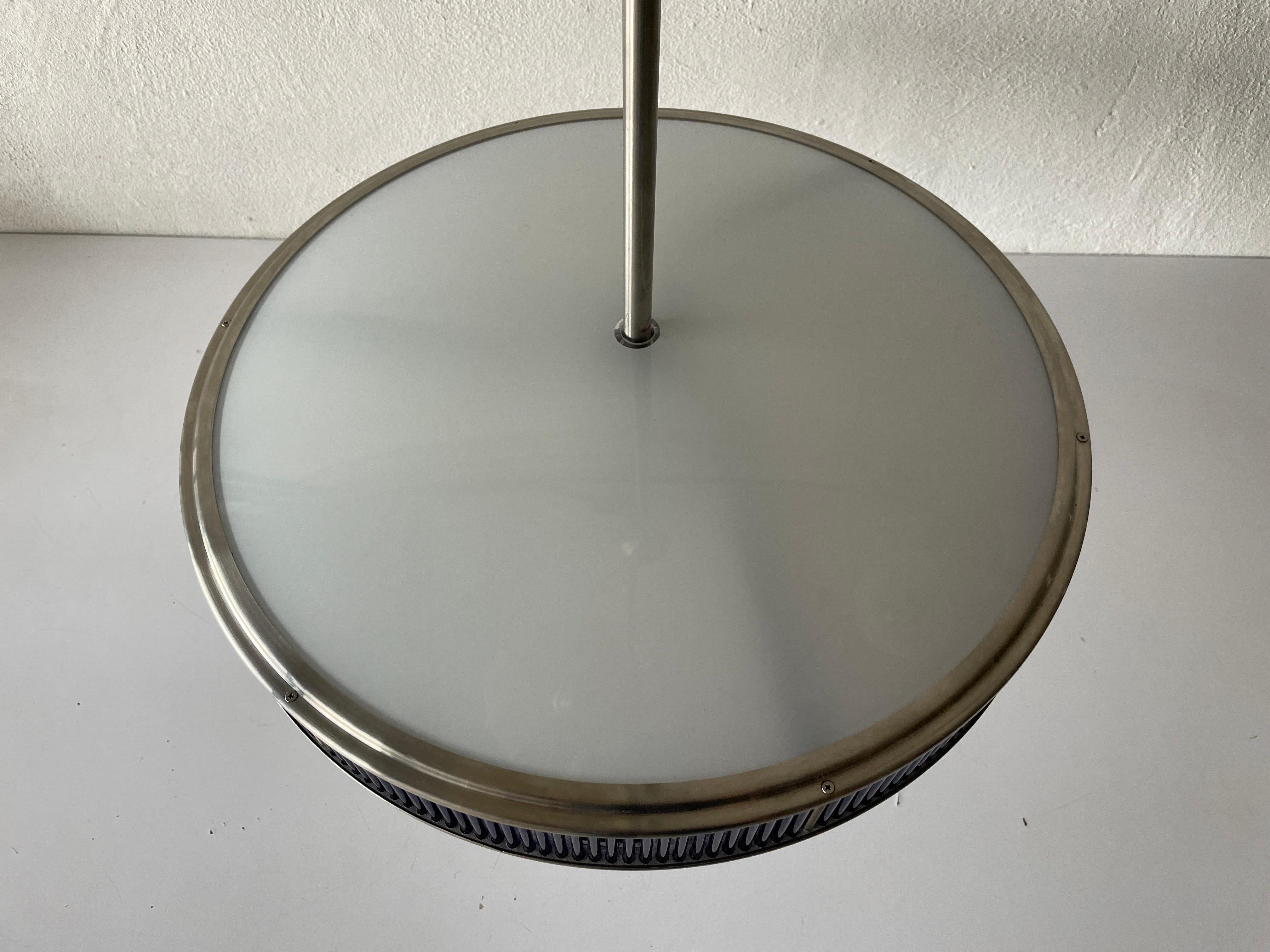 Space Age Ufo Design Glass & Blue Glass Ceiling Lamp by Gunther Lambert, Germany, 1970s