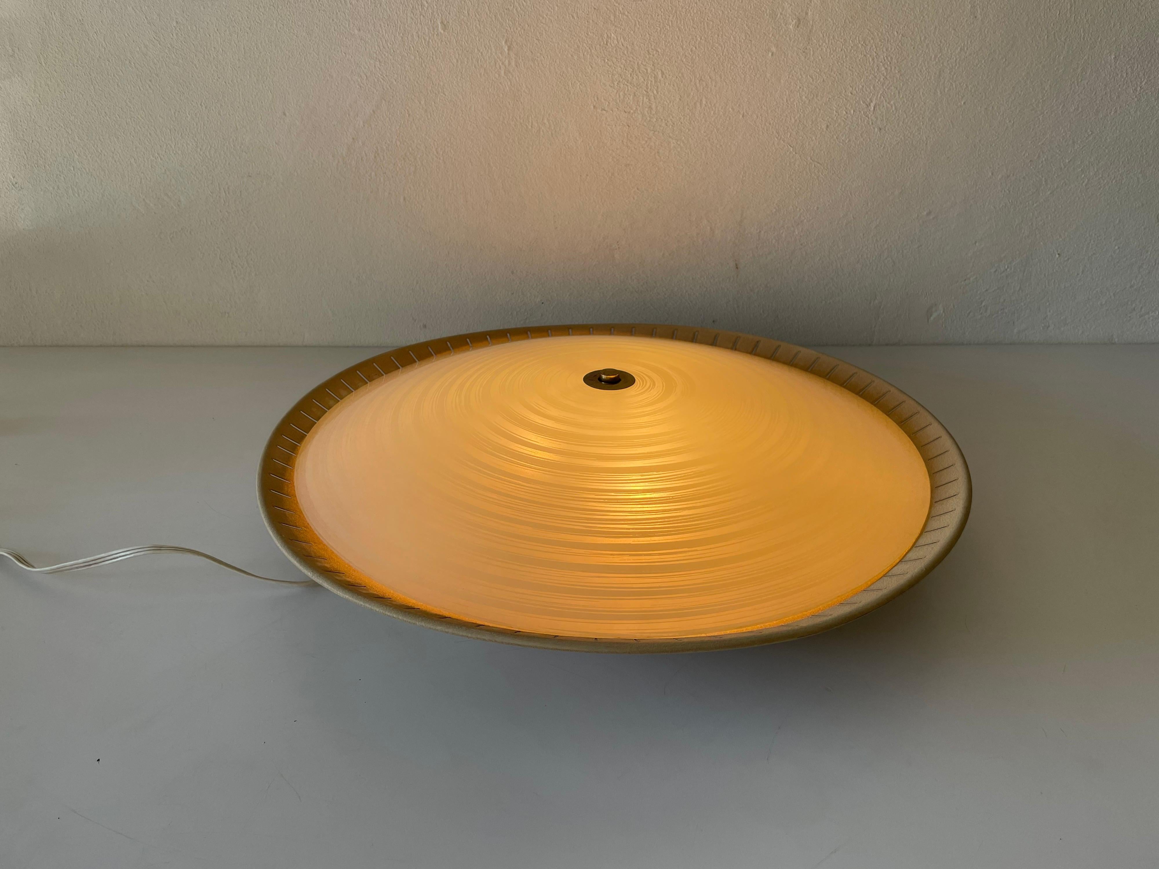Ufo Design Large Flush Mount Ceiling Lamp by Hillebrand, 1950s, Germany For Sale 4