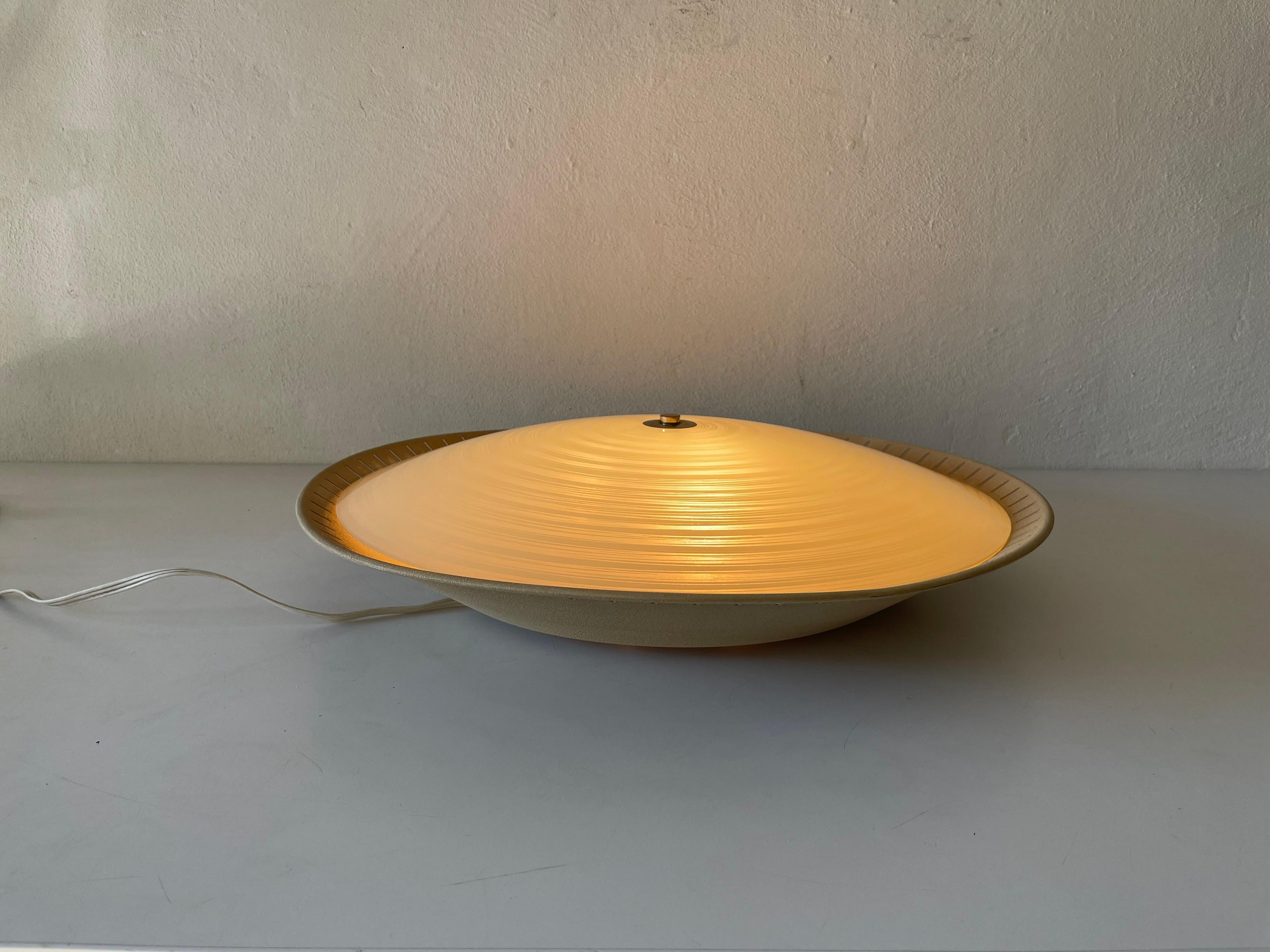Ufo Design Large Flush Mount Ceiling Lamp by Hillebrand, 1950s, Germany For Sale 5