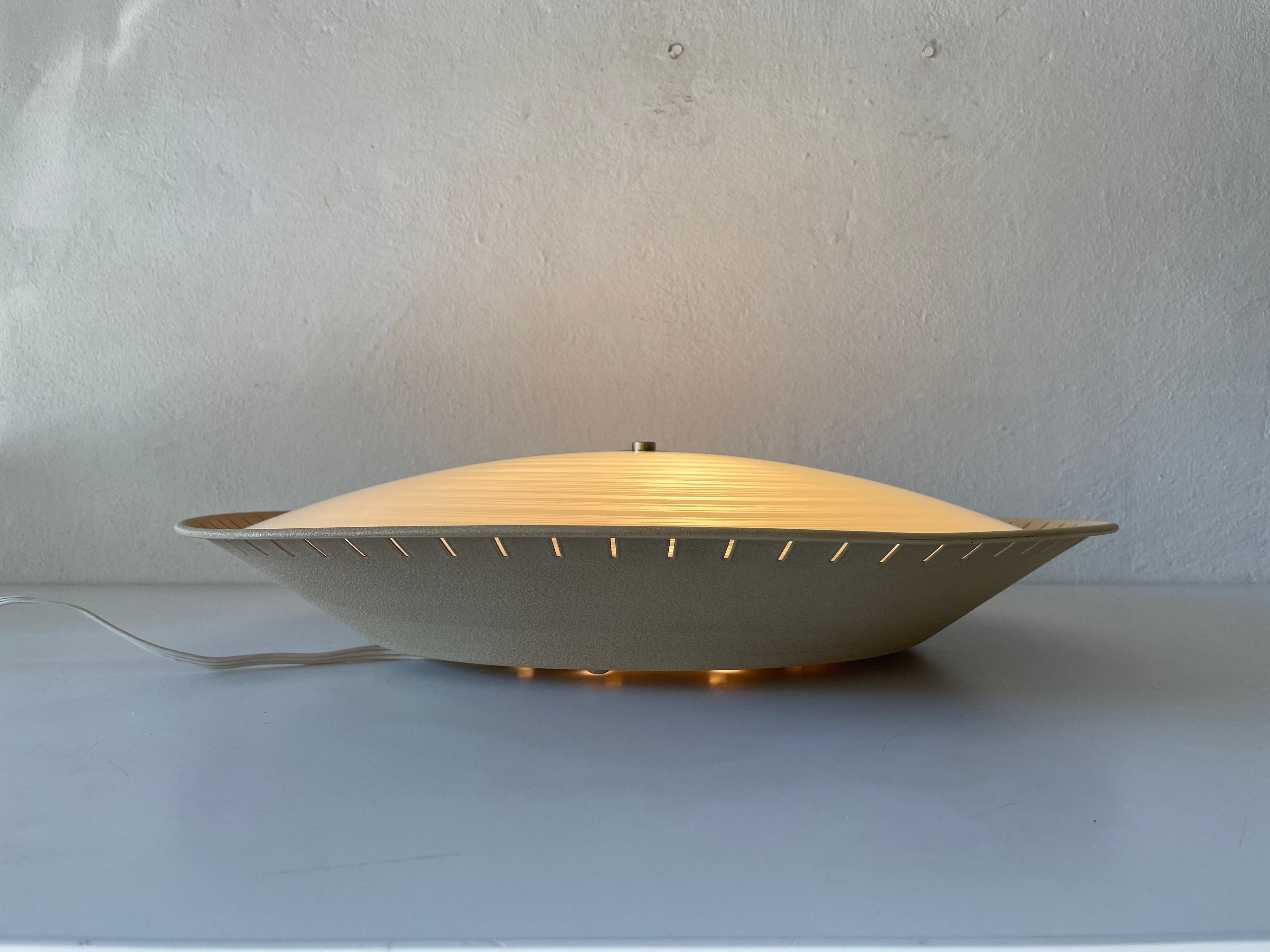 Ufo Design Large Flush Mount Ceiling Lamp by Hillebrand, 1950s, Germany For Sale 6