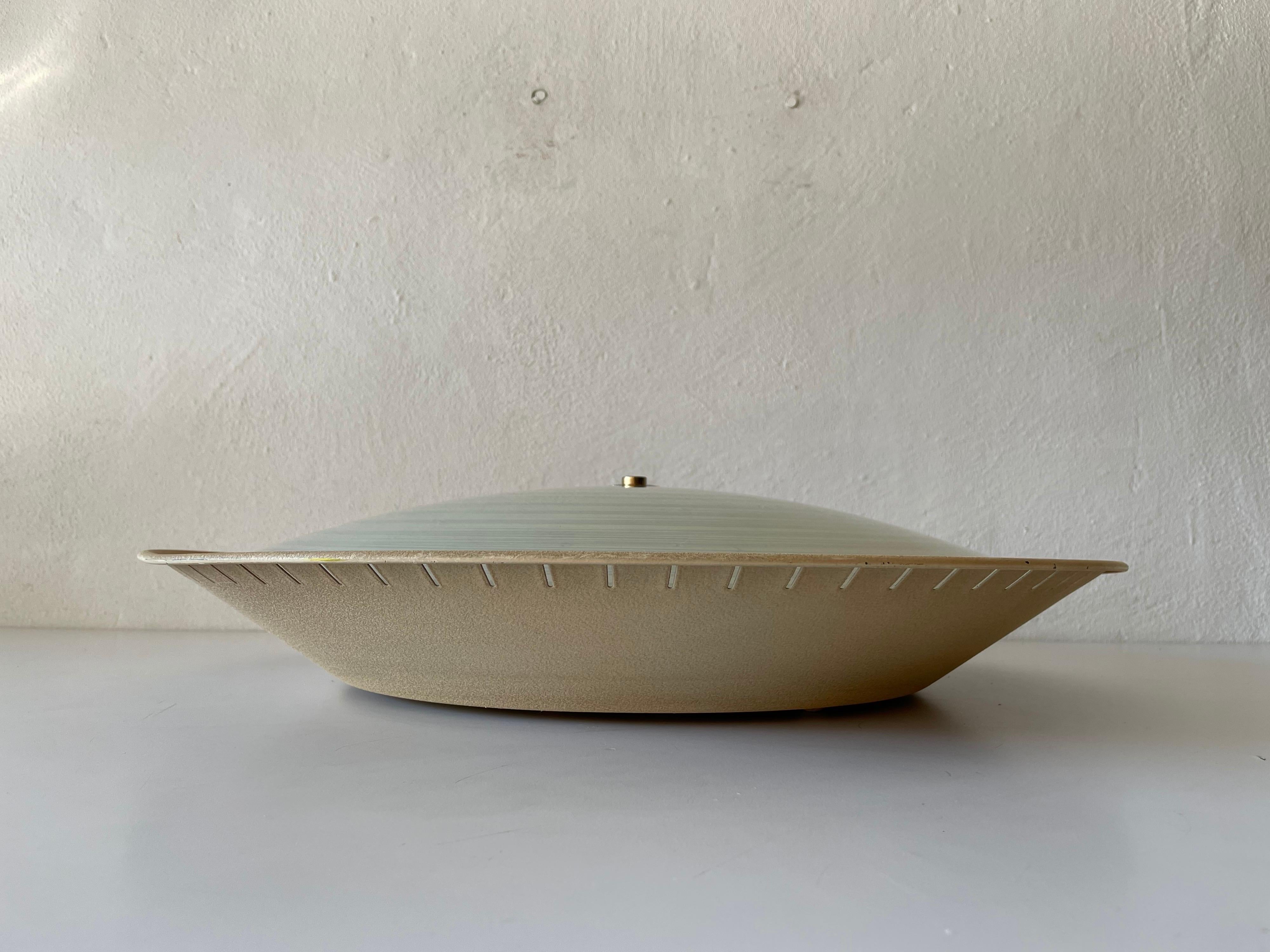 Mid-20th Century Ufo Design Large Flush Mount Ceiling Lamp by Hillebrand, 1950s, Germany For Sale