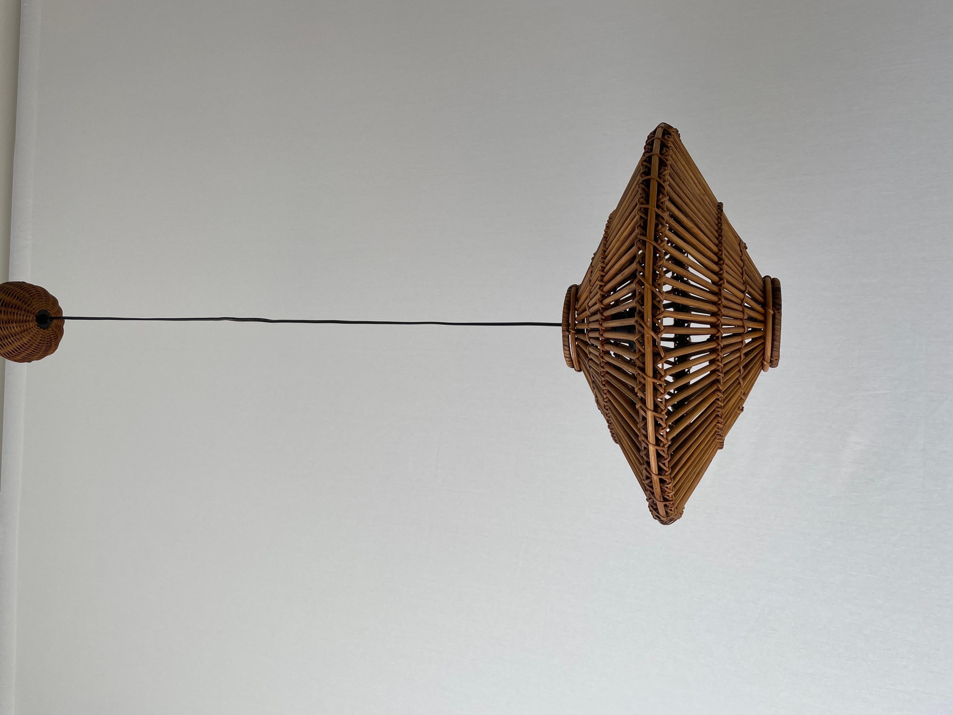 Milieu du XXe siècle Lampe à suspension moderne du milieu du siècle dernier par Franco Albini, années 1960, Italie en vente