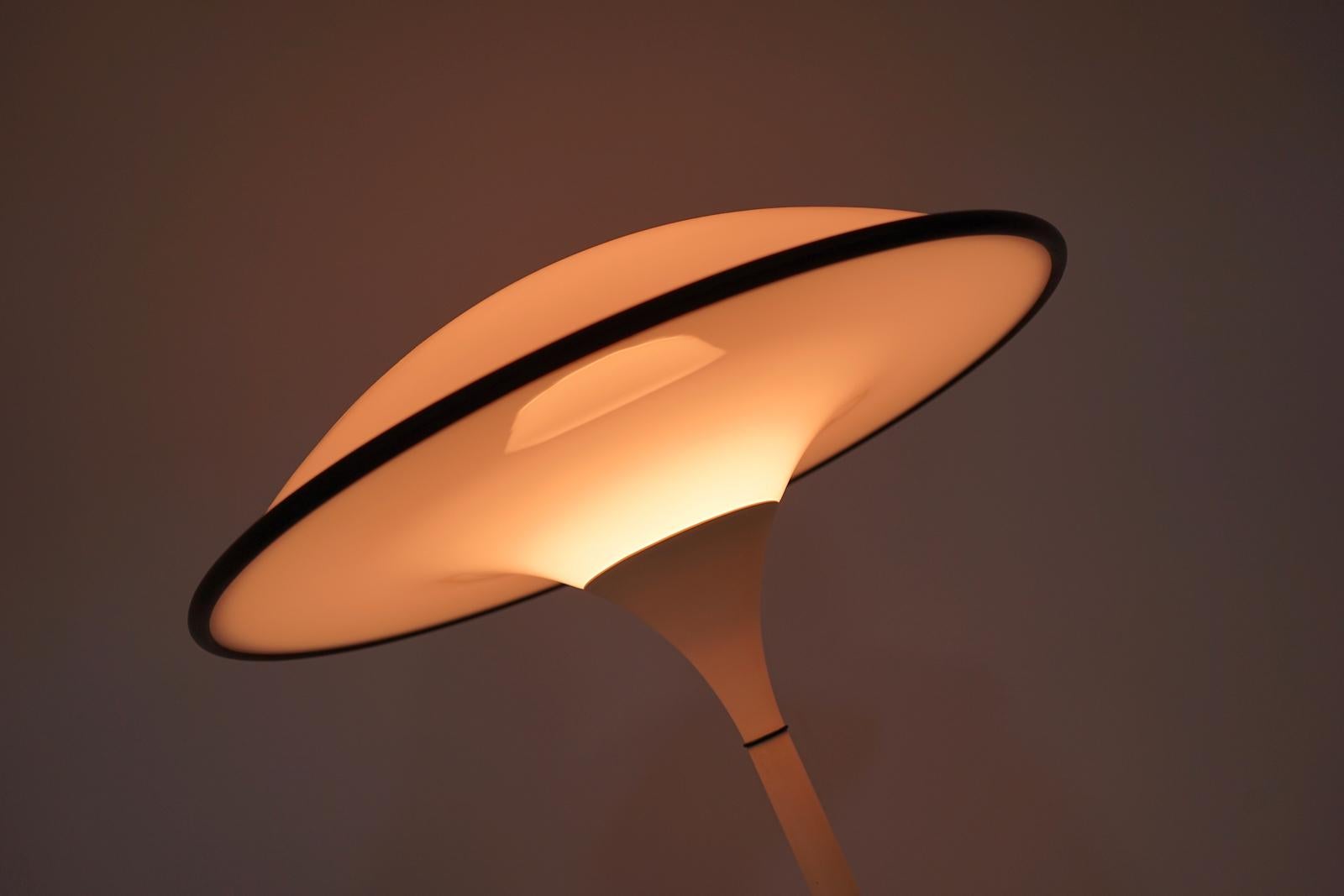 Scandinavian Modern Ufo Floor Lamp with Tulip Base by Fog and Mørup, 1970s
