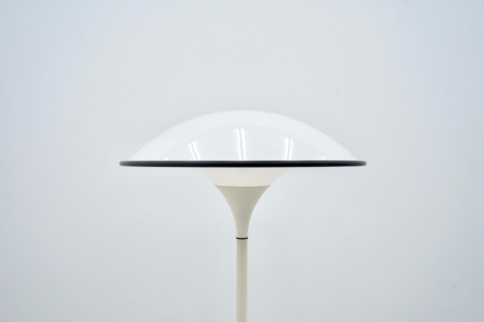 Danish Ufo Floor Lamp with Tulip Base by Fog and Mørup, 1970s