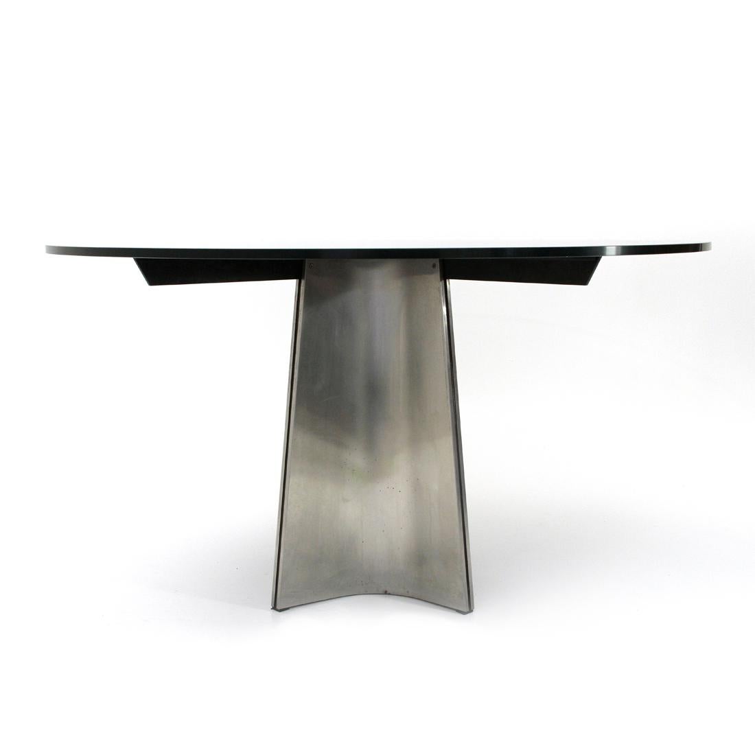 Ufo Italian Round Dining Table by Luigi Saccardo for Arrmet, 1970s In Good Condition In Savona, IT