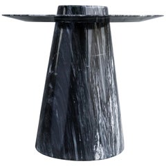 UFO Miura Niro Marble Side Table Designed by Samuel Dos Santos for Essenzia