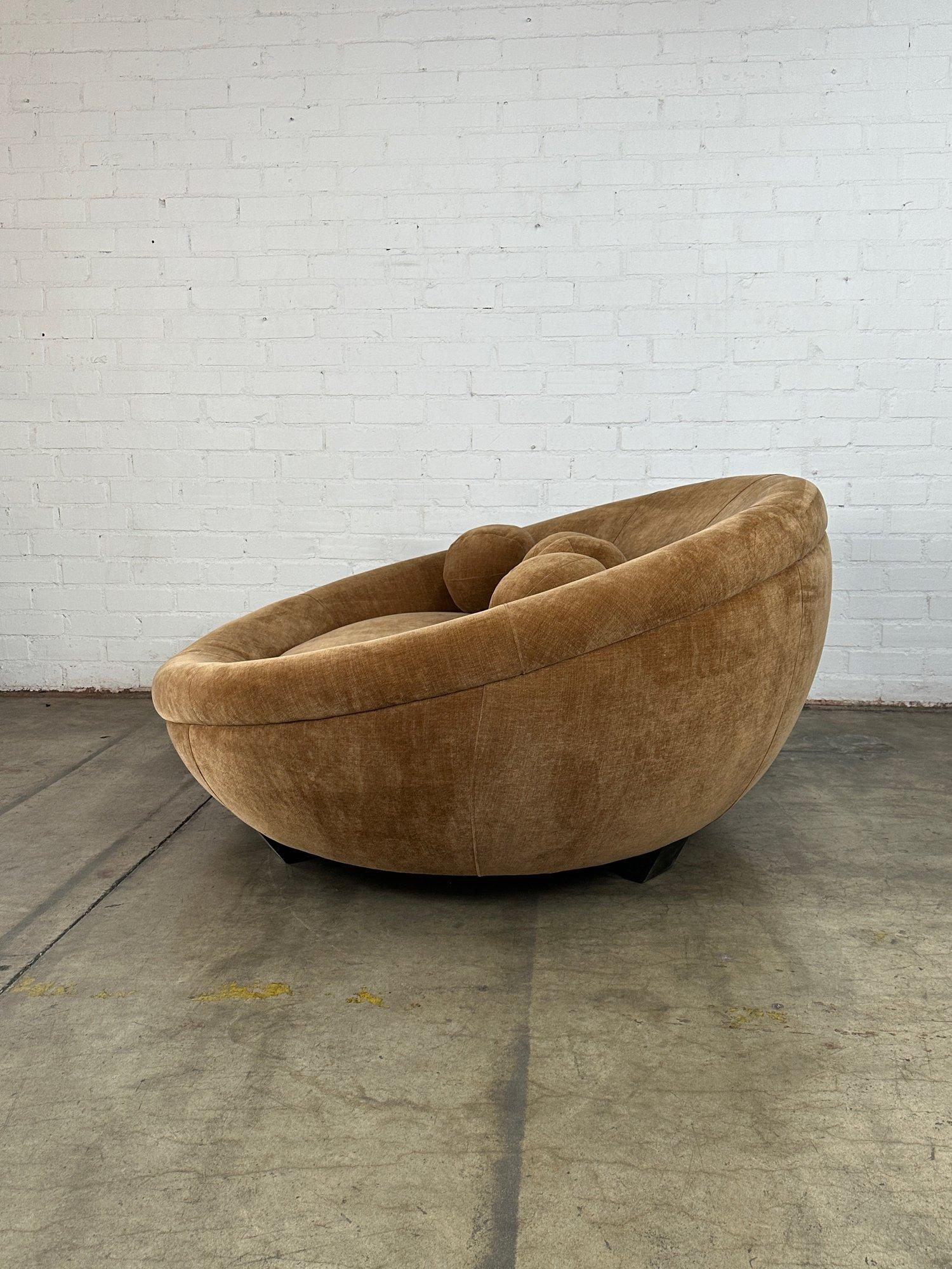 Velvet UFO Sofa by Cellini For Sale