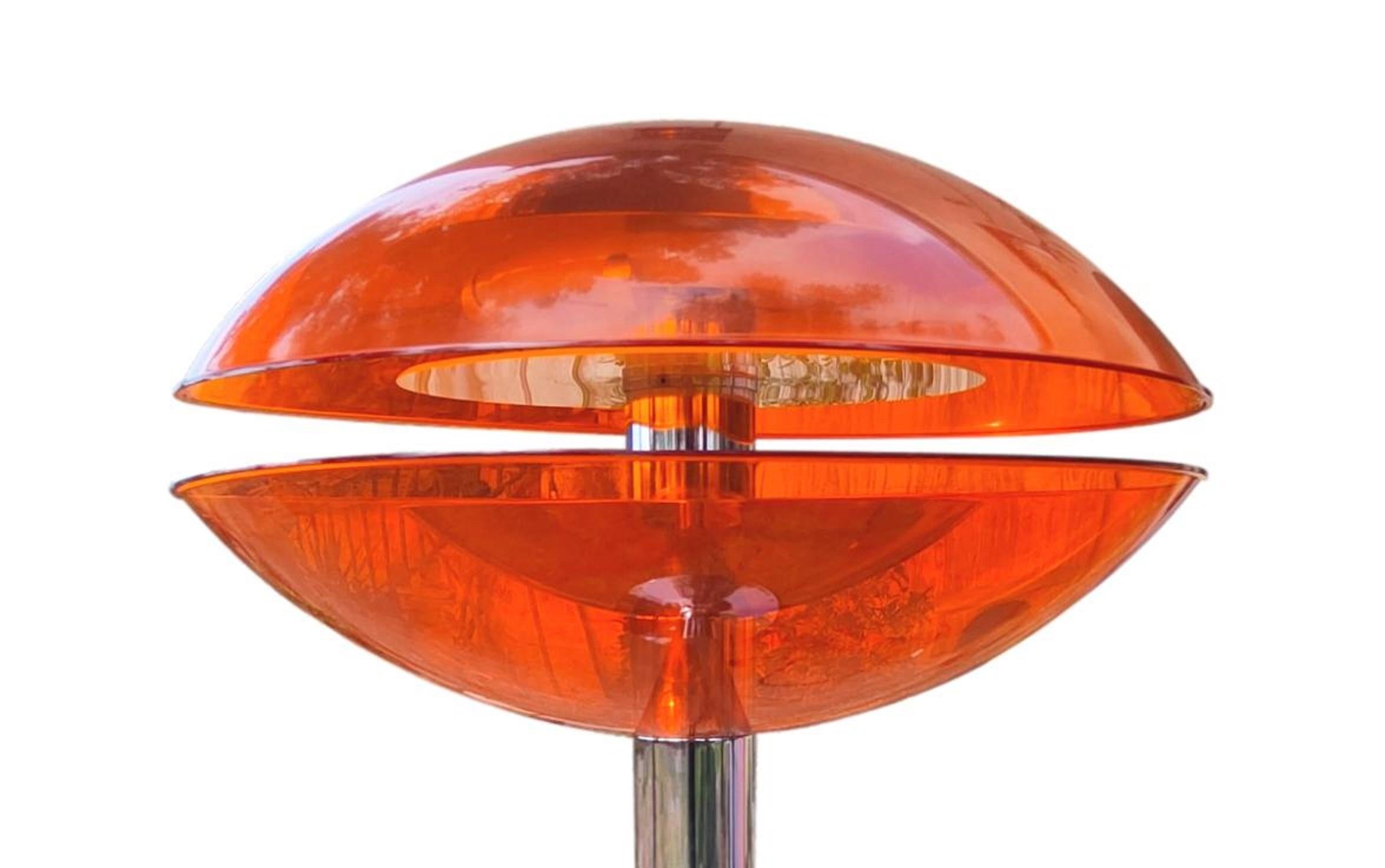 Ufo Space Age Lucite Plexiglass Floor Lamp 1970 Midcentury Rare For Sale 1