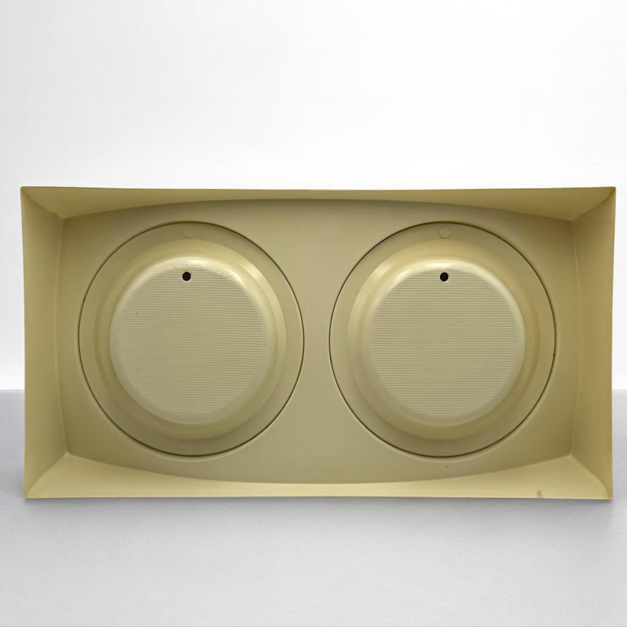 UFO Wandspiegel Italienisches A Space Age Design aus flexiblem elfenbeinfarbenem Kunststoff 1970er Jahre im Angebot 7
