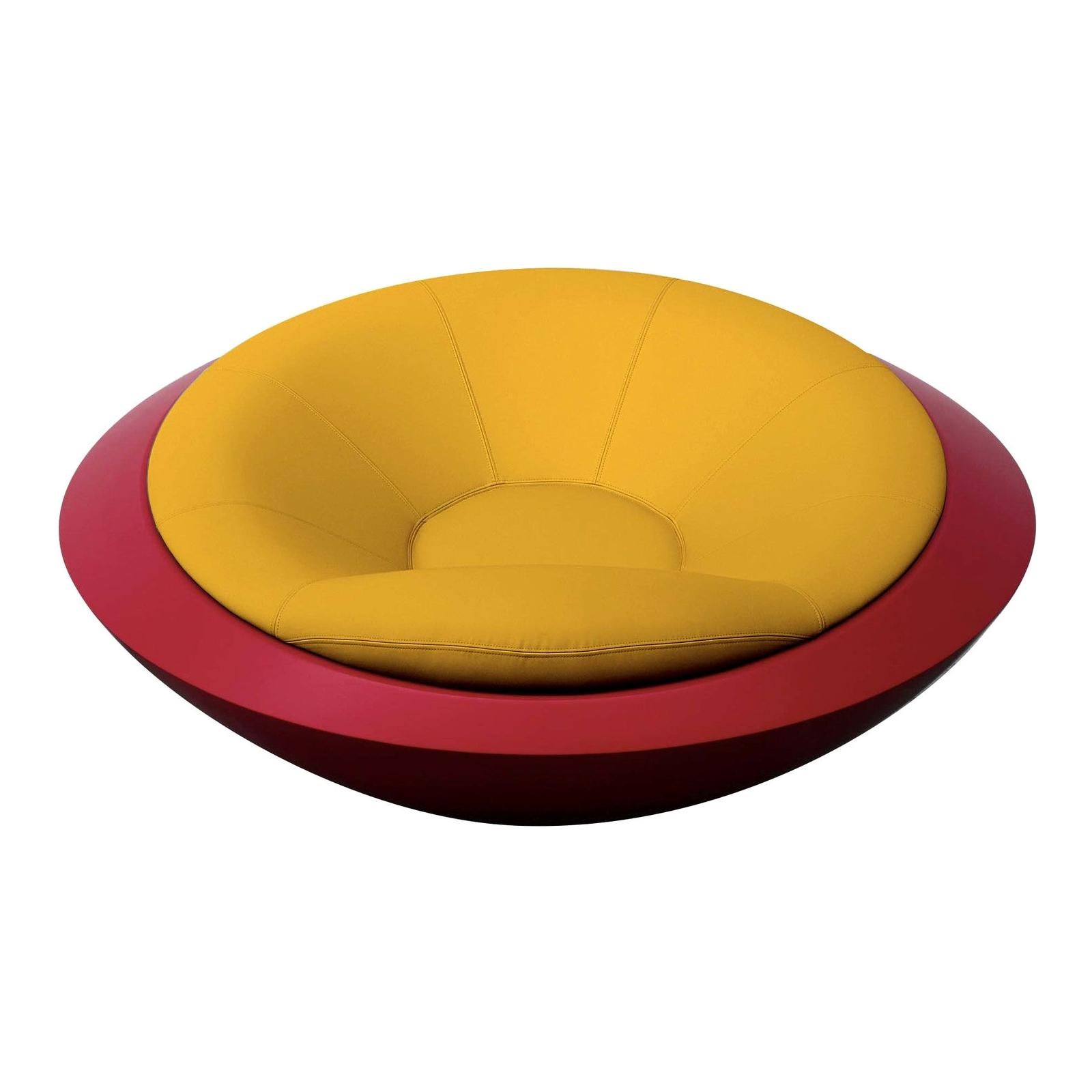 U.F.O. Yellow and Red Round Armchair