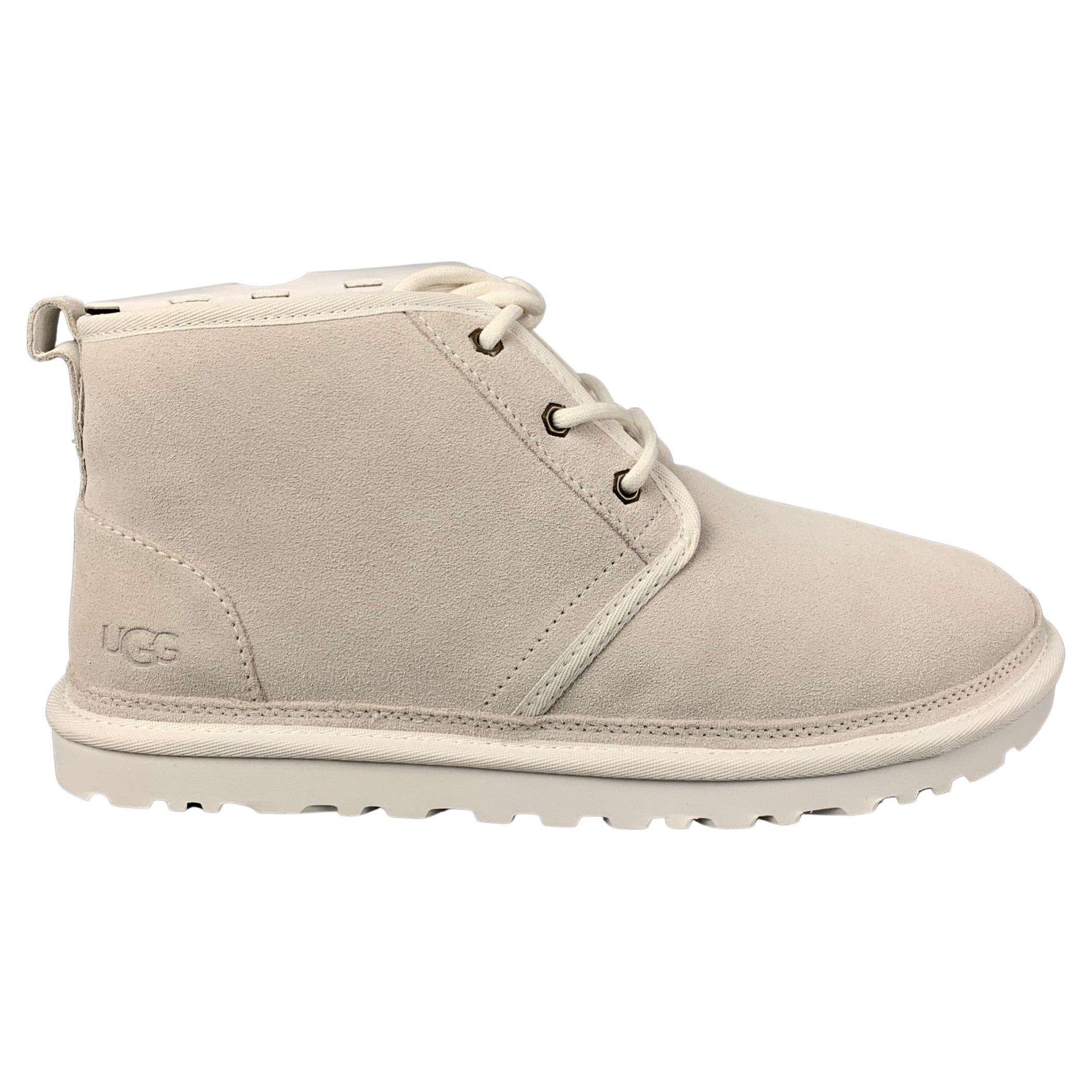 UGG Size 10 White Suede Lace Up Chukka Boots For Sale at 1stDibs