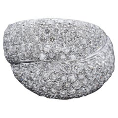 UGL Valorado en 4500 $ Anillo de cóctel de oro blanco de 14 quilates con racimo de diamantes de 3,15 TCW
