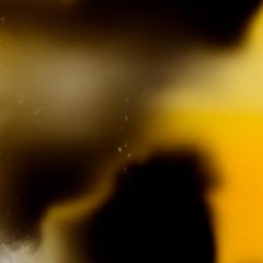 Amarillo y negro nº 2" - Abstracto en campo de color, 25x25 cm, edición limitada de 25 ejemplares