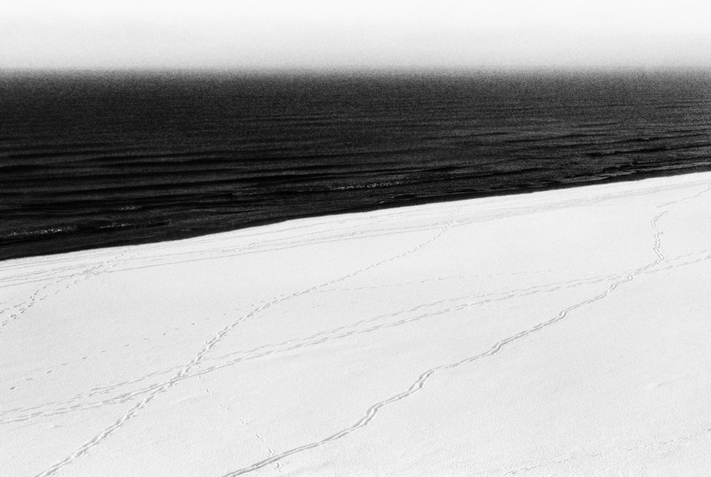 Ugne Pouwell Landscape Photograph – „Baltic Freeze“ – Schwarz-Weiß- analoge Landschaftsfotografie in Schwarz-Weiß 42 x 28 cm