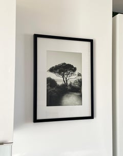 Baie des poètes - Photographie analogique en noir et blanc de la côte italienne, 40x32cm