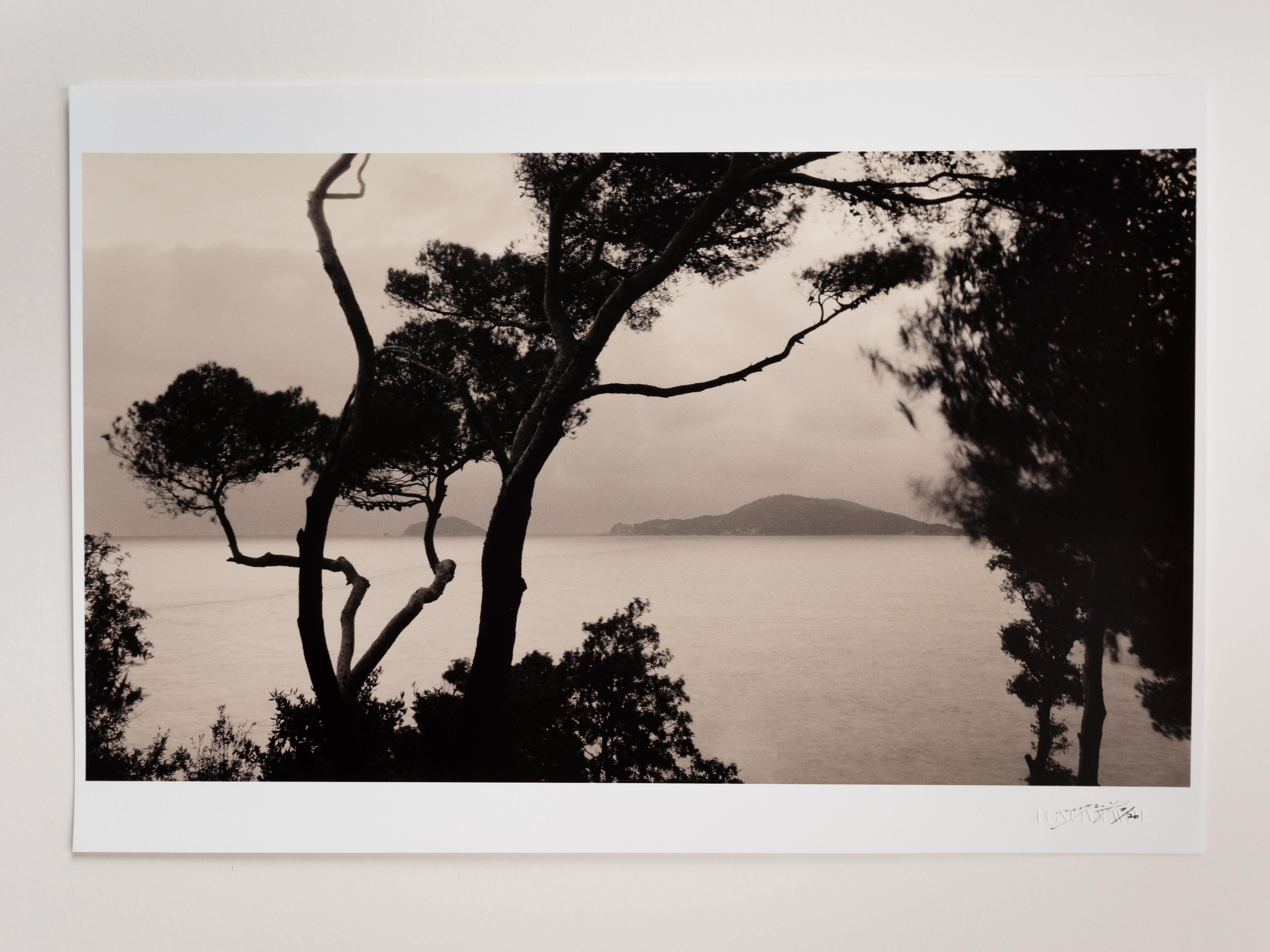 Currents  - analogue landscape photography of Italian riviera - Photograph by Ugne Pouwell
