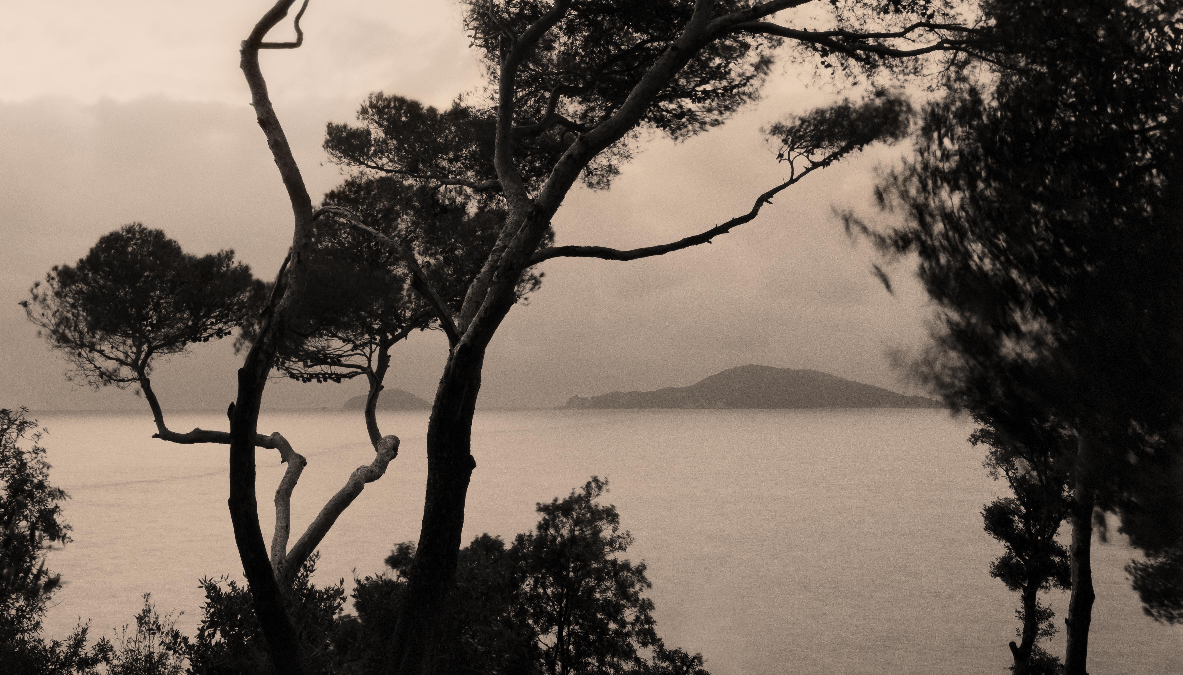 Ugne Pouwell Black and White Photograph - Currents - Italian coast landscape photography, Limited edition of 20.