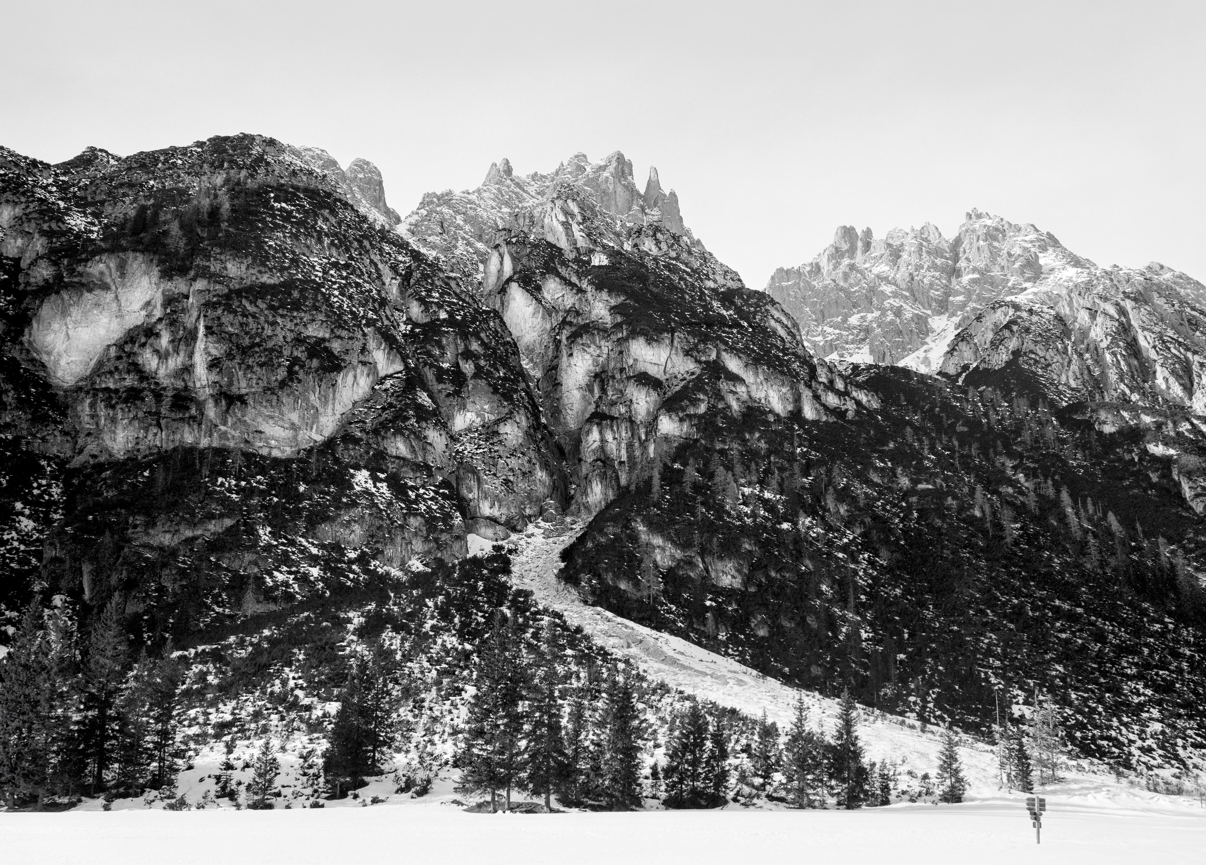 Ugne Pouwell Landscape Photograph - Dolomites No.3, Analogue Black and White Mountain Photography, Ltd. 15