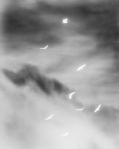 Vuelo - fotografía del cielo en blanco y negro, de edición limitada a 20 ejemplares