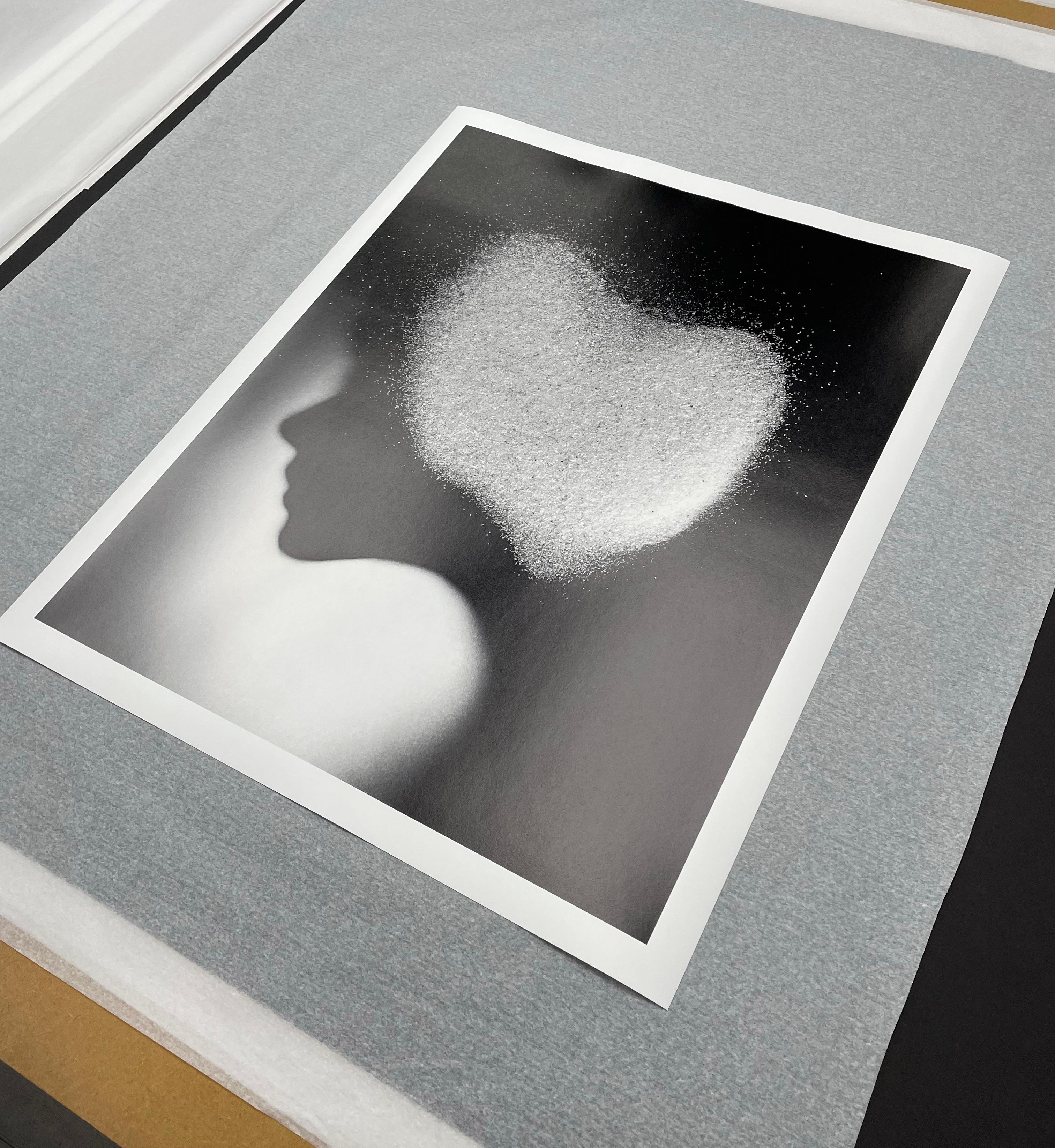 Grain by Grain - black and white abstract photography, limited edition of 15 - Photograph by Ugne Pouwell