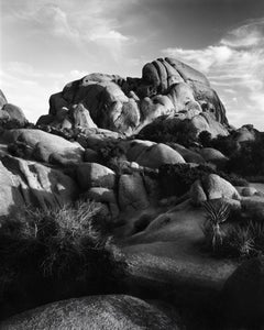 Jumbo Rocks California #2 – analoge schwarze und weiße Wüstenfelsen 