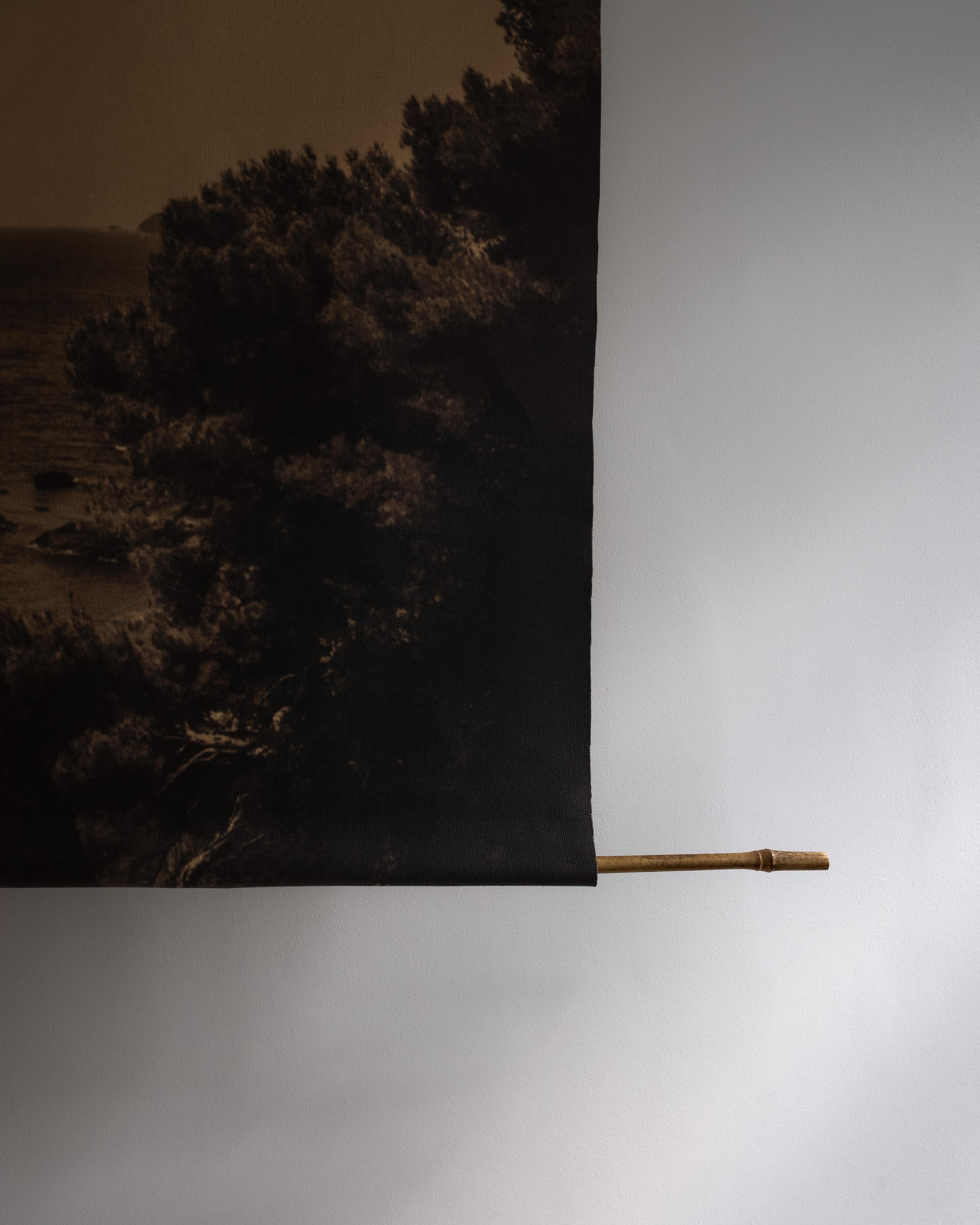 Prevail-organic cotton canvas scroll on bamboo 120x96cm limited edition 2 of 5.  - Photograph by Ugne Pouwell