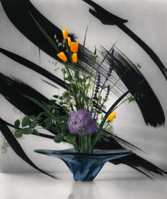 Spring Ikebana - mixed media photography and painting, Limited edition of 20