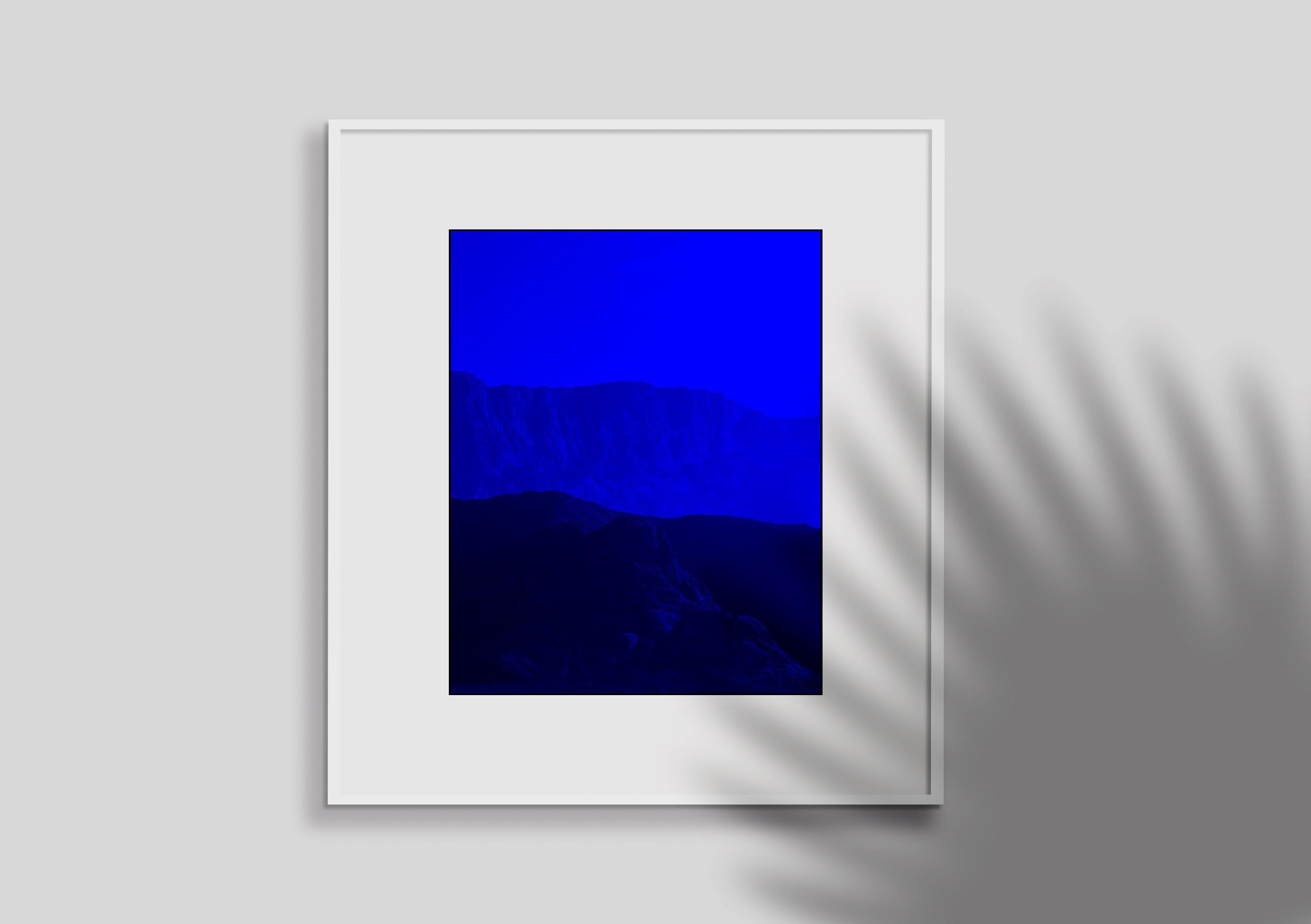 'Ultramarine hills' Ultramarine hills was photographed in Iran, 2016 with a combination of the special ultramarine colour filter. The idea of colour combination together with Iranian desert landscape came from encountering a local precious stone