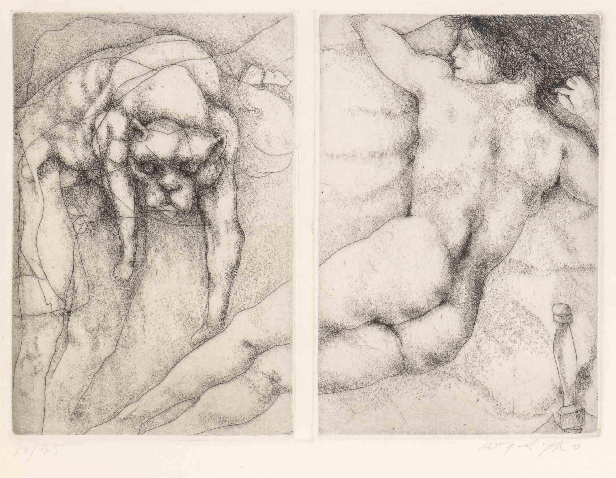 Complete Portfolio of 18 Etchings by Ugo Attardi - 1970s For Sale 2