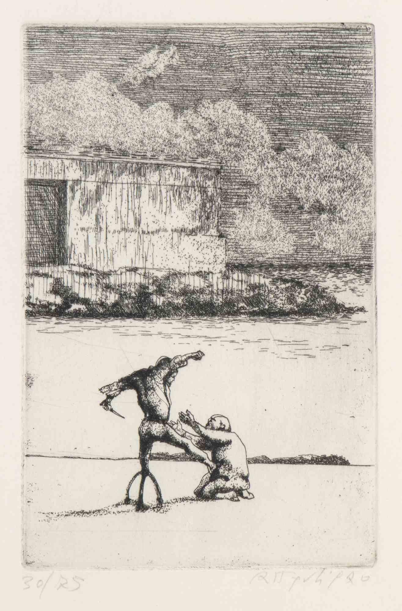 Complete Portfolio of 18 Etchings by Ugo Attardi - 1970s For Sale 3