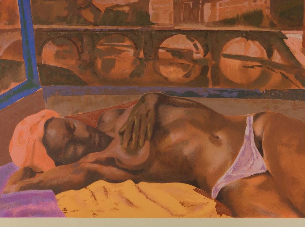 Œuvre sur papier signée Ugo Attardi des années 1980 Nu de femme en vente 1