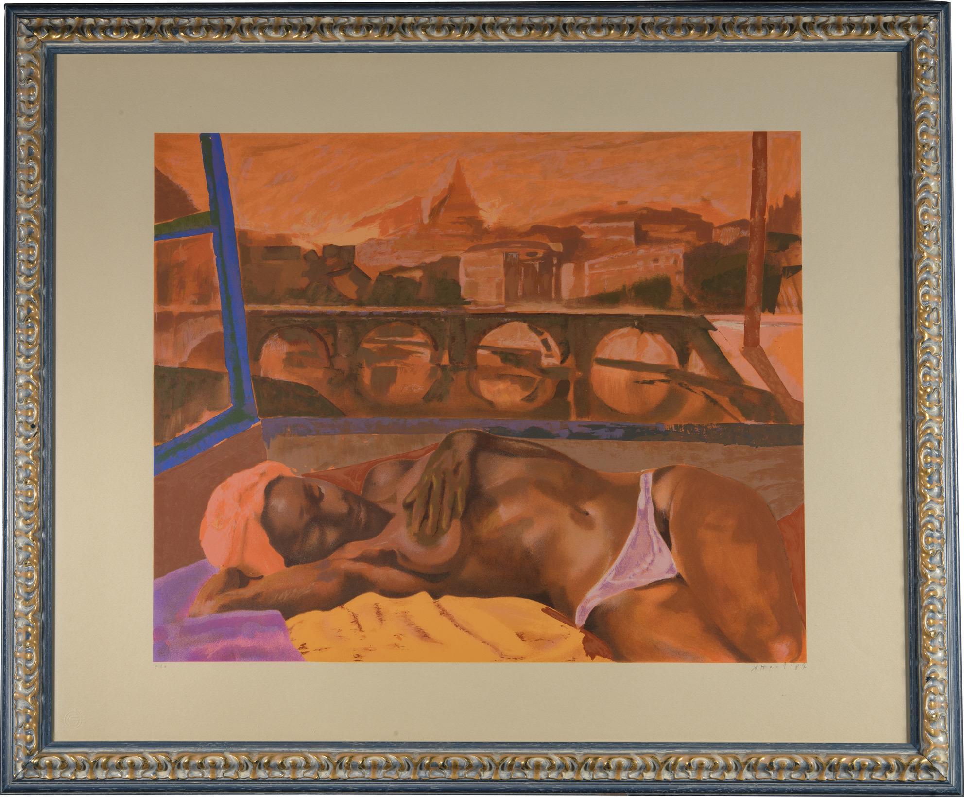 Œuvre sur papier signée Ugo Attardi des années 1980 Nu de femme en vente 2