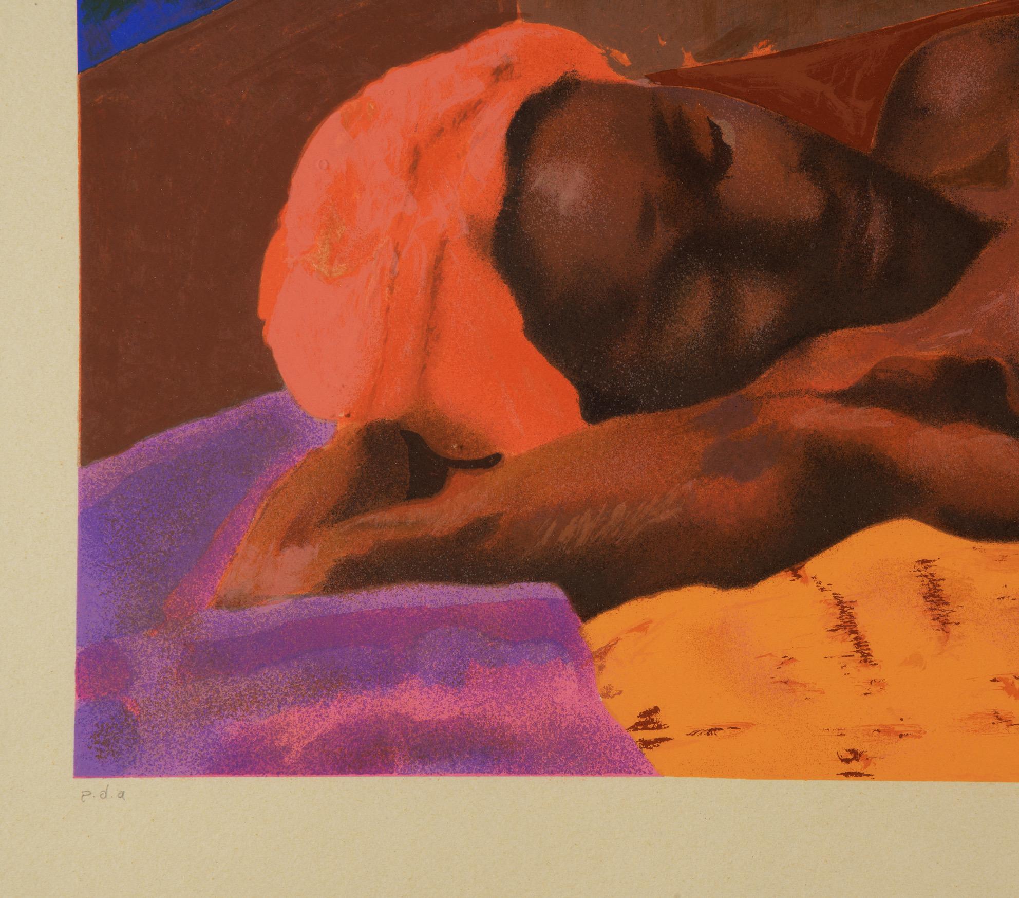 Œuvre sur papier signée Ugo Attardi des années 1980 Nu de femme en vente 3