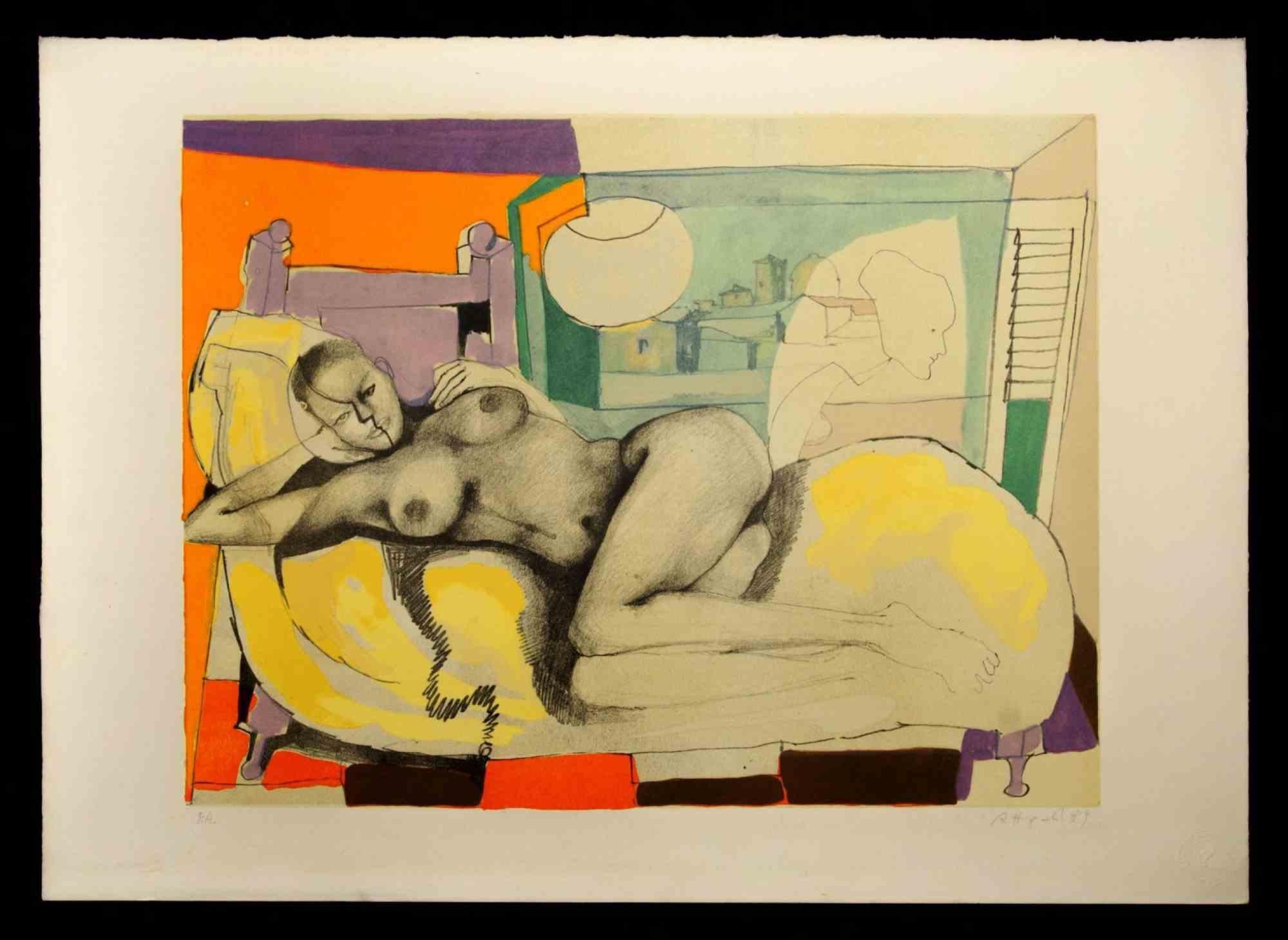 Litografía realizada por Ugo Attardi en 1985.

Muy buen estado.

Ugo Attardi nació en Sori, cerca de Génova, en 1923 - 2006
En 1948 compartió en Roma con Carla Accardi, Pietro Consagra, Piero Dorazio, Mino Guerrini, Achille Perilli, Antonio