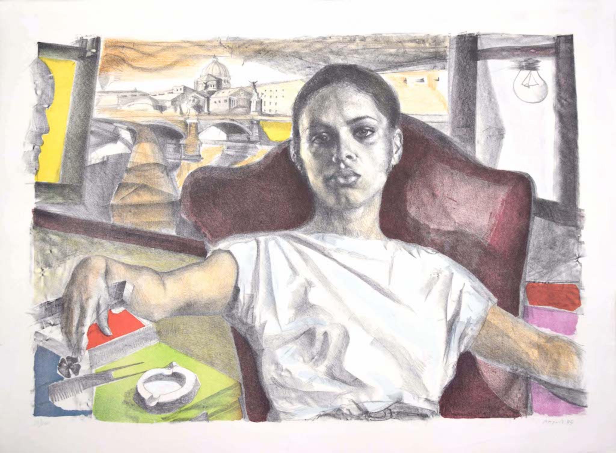 Mujer es una litografía original realizada por Ugo Attardi en 1985.

Firmado a mano con lápiz en la parte inferior derecha.

Edición numerada 29/200.

En muy buen estado.

La obra representa una figura femenina que mira directamente al espectador